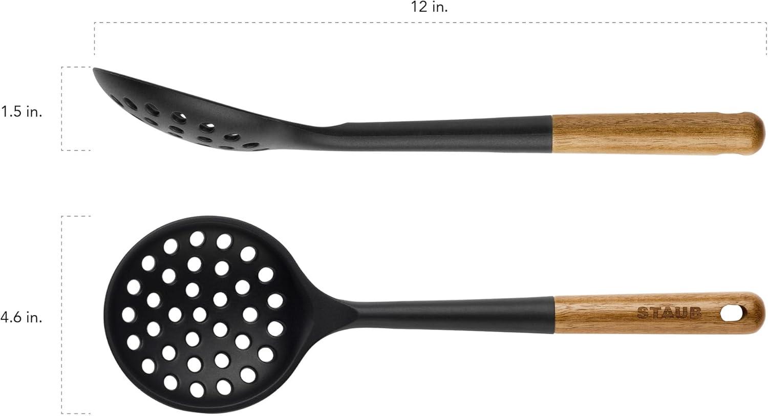 Staub 31 cm Silicone Skimming Ladle, Black