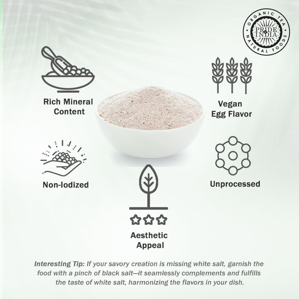 PRIDE OF INDIA Black Salt-Extra Fine Grind PACK of 1 - 16 Oz