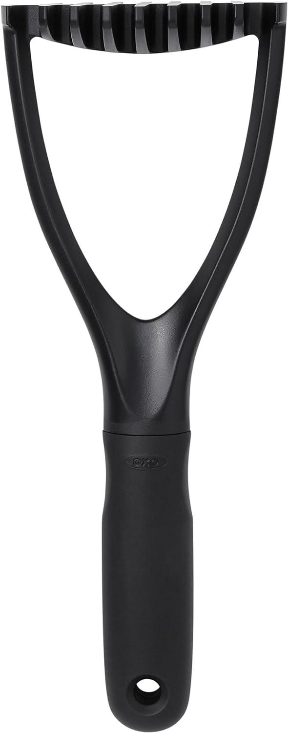 Black Nylon Potato Masher with Ergonomic Handle