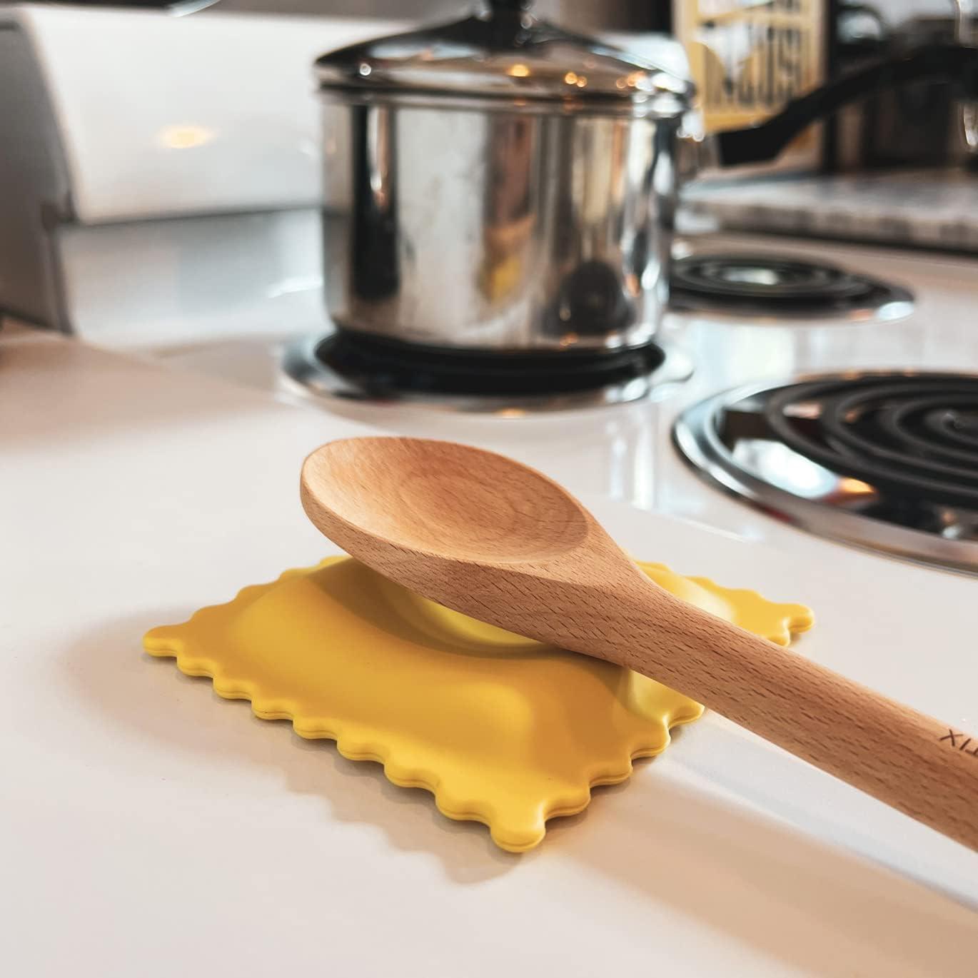Genuine Fred SAUCED UP Ravioli Spoon Rest - Easy to Clean - Fun Kitchen Gadgets and Accessories - Stocking Stuffers & White Elephant Gifts - Great Gift for Home Cooks and Pasta Lovers C42
