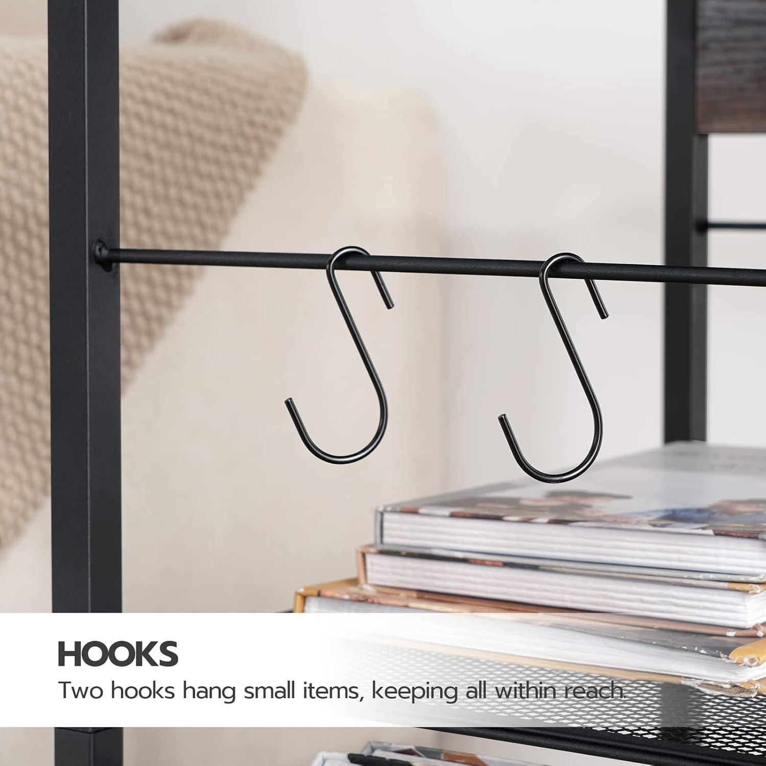 25.2'' H X 16.5'' W Mobile Printer Stand with Storage and Charging Station