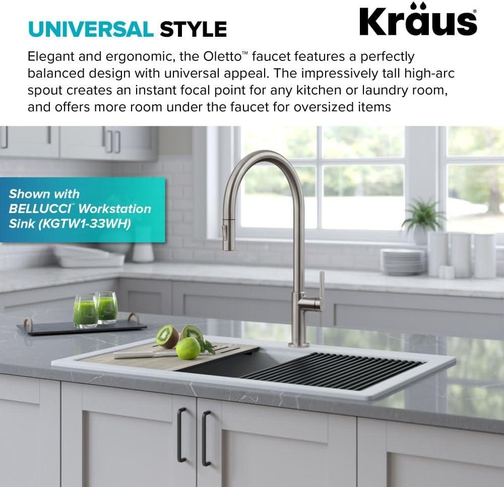 Oletto Single Handle Pull-Down Kitchen Faucet