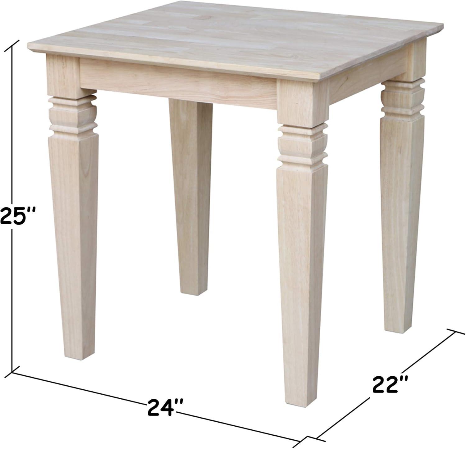 International Concepts Java End Table: Hardwood Frame, Rectangle Accent Table for Living Room, 25" High