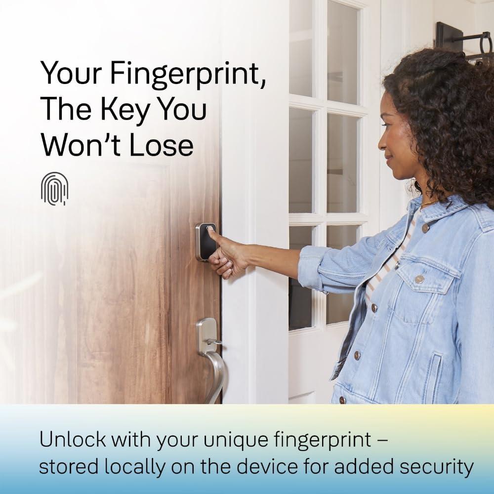 Yale Assure Lock 2 Touch Deadbolt, Black Suede Keyless Entry Door Lock with Touch Digital Keypad and Fingerprint Scanner, (No Wi-Fi), YRD450-F-BLE-BSP