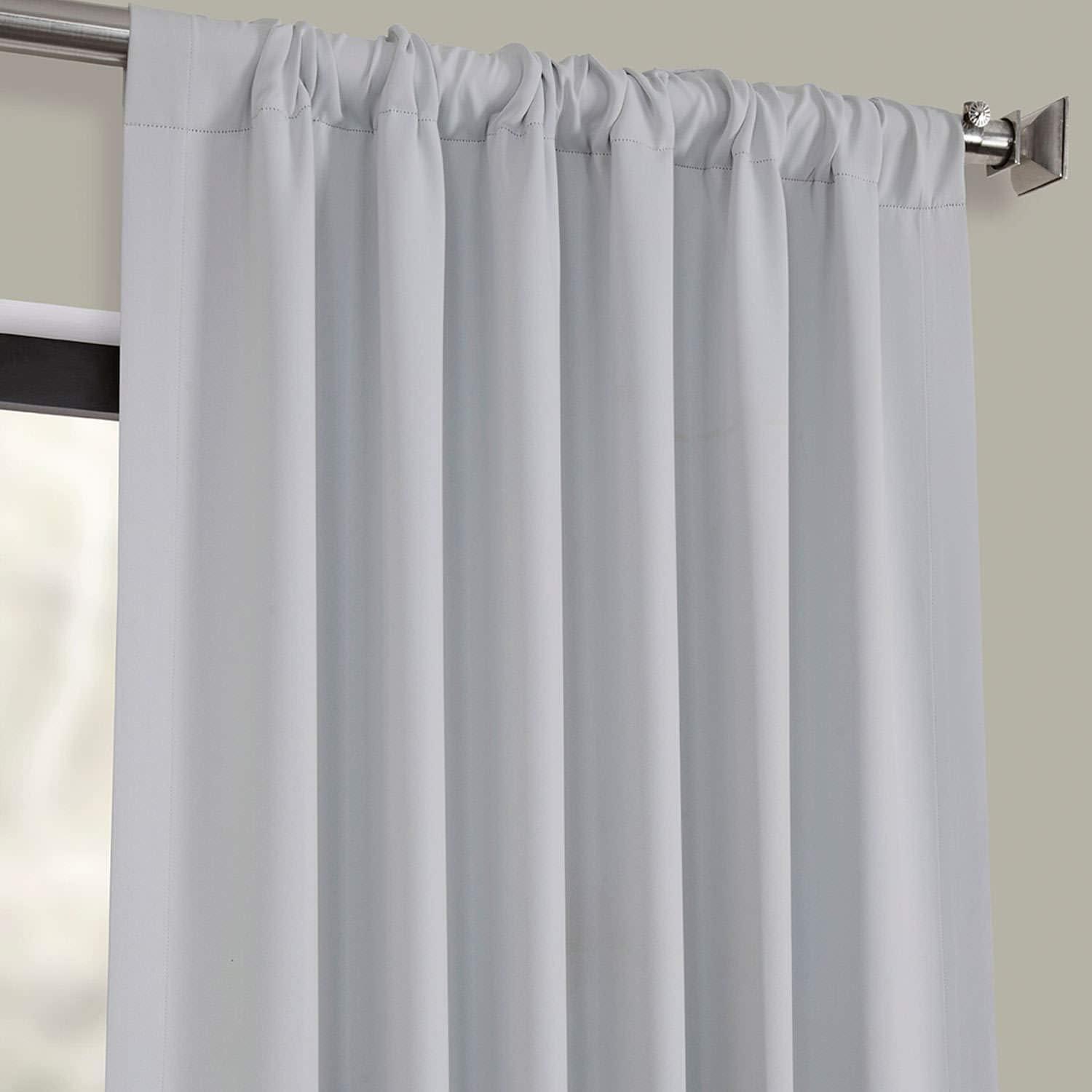 Arctic Grey Blackout Room Darkening Curtain (1 Panel), Arctic Grey, 50W X 96L