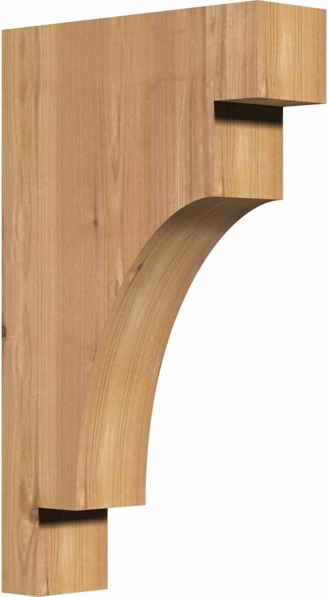 3 1/2"W x 12"D x 20"H Mediterranean Smooth Corbel, Western Red Cedar