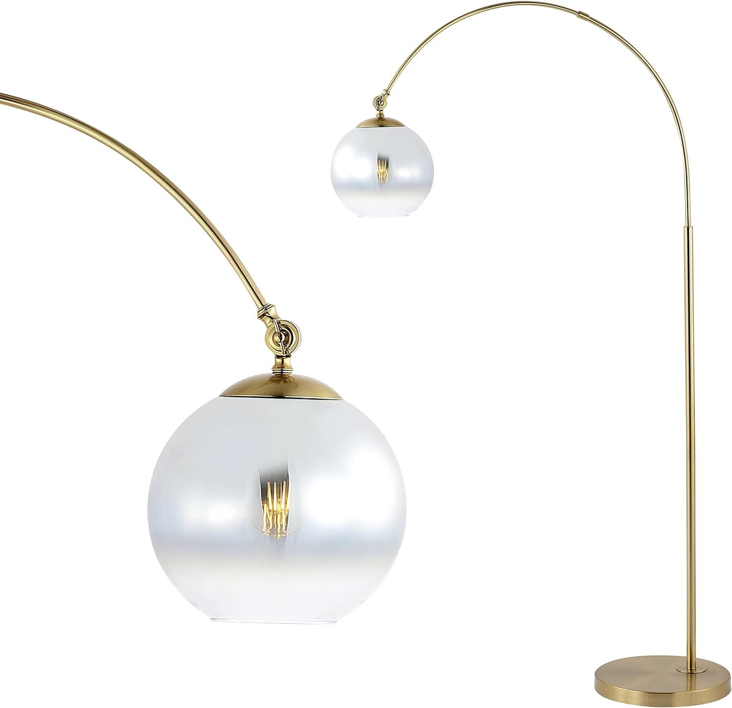 Nora Minimalistic Transitional 71" Brass Gold LED Arc Floor Lamp
