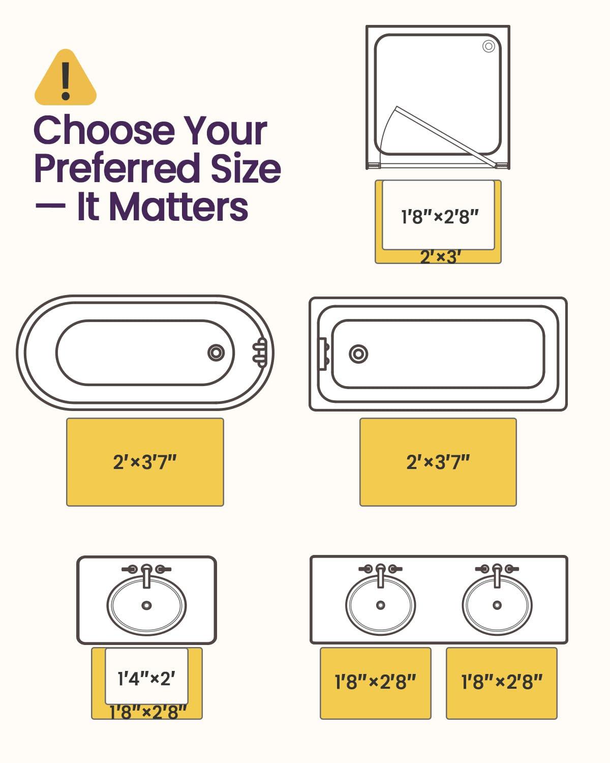 Smiry Microfiber Bathroom Rugs, 16"x24" Soft and Absorbent Bath Rugs, Non-Slip Machine Wash bath mats, Beige