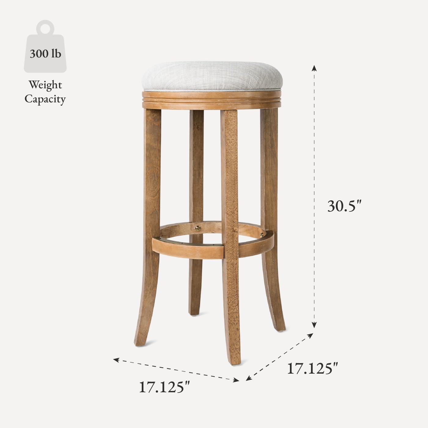 Maven Lane Maven Lane Eva Stool with Fabric Upholstery