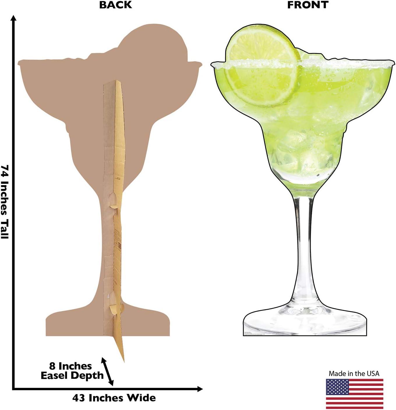 74'' Life-Size Margarita Glass Cardboard Standup Decor