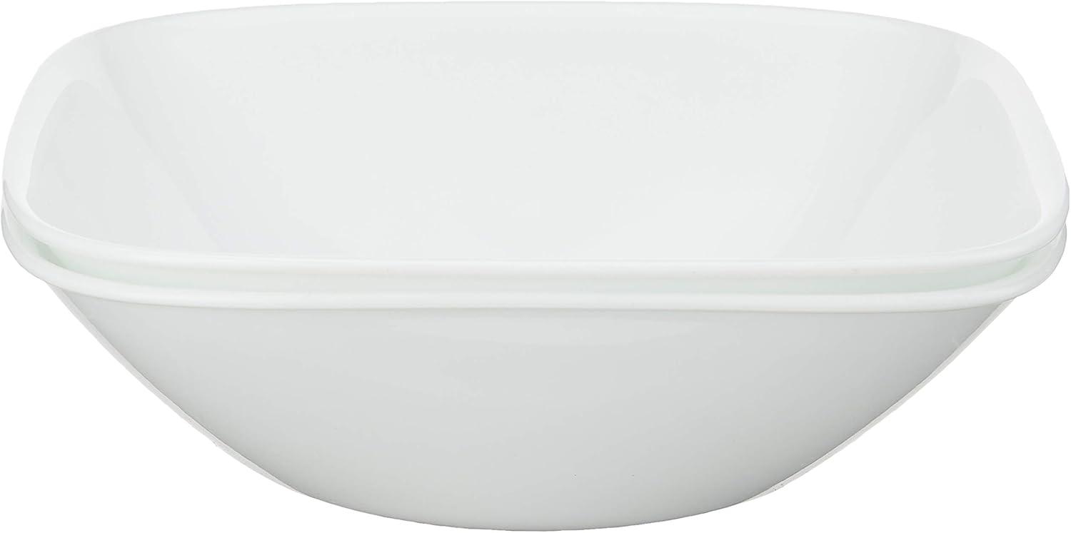 Corelle Pure White 32 oz Square Glass Serving Bowl (Set of 2)