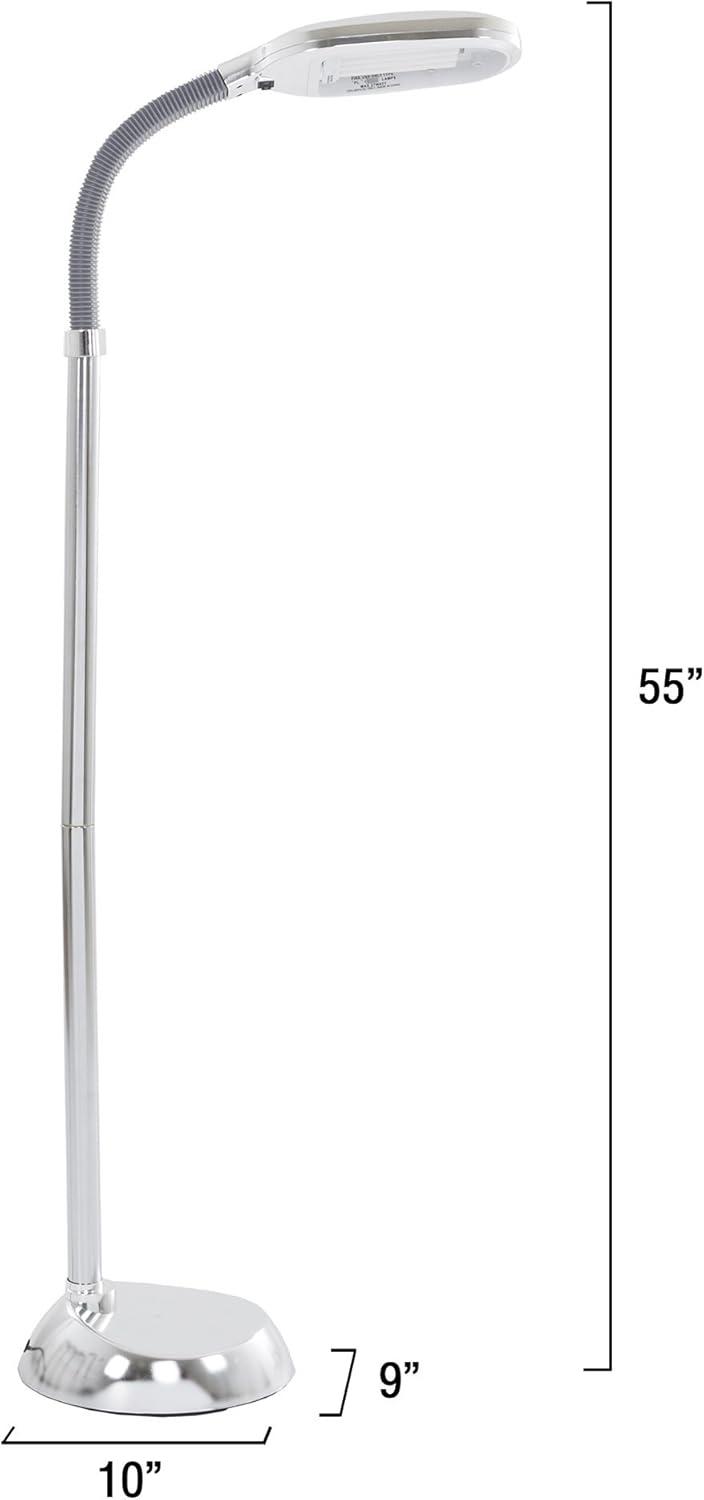 Home Sunlight 60" Task Floor Lamp, - Full Spectrum Natural Sunlight Lamp with Bendable Neck