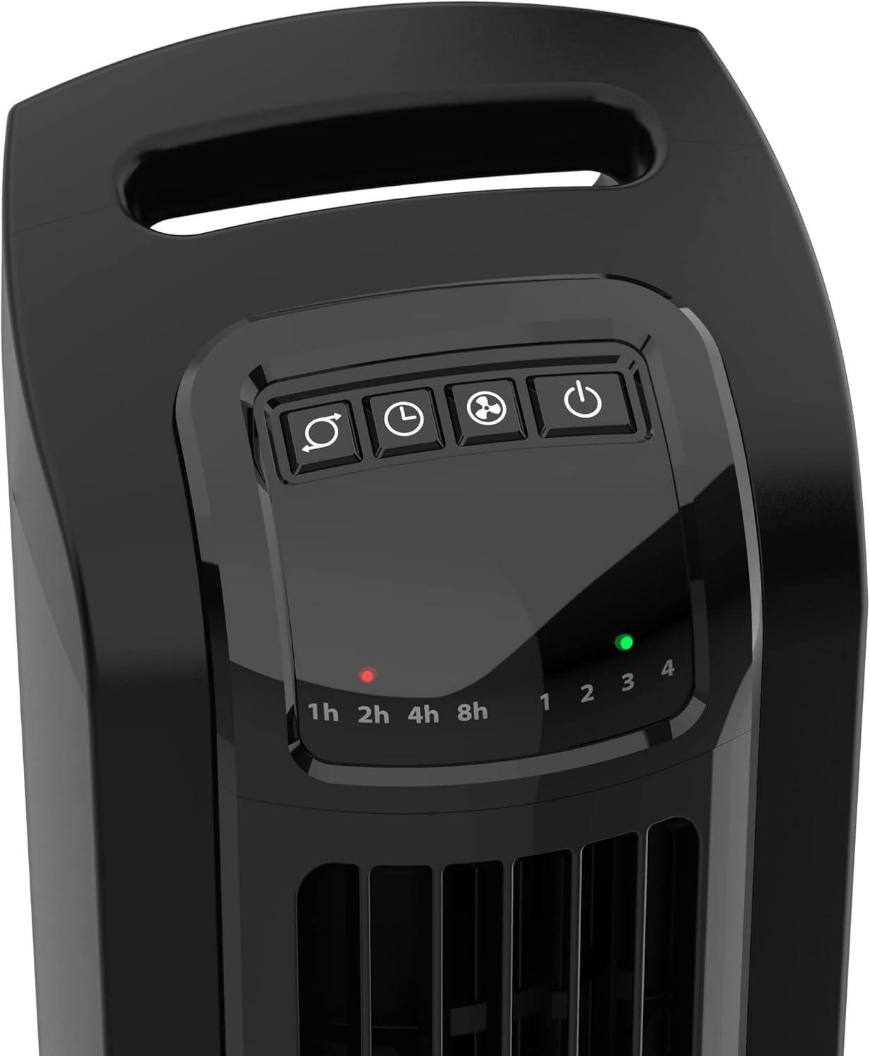 Lasko 36" 4-Speed Oscillating Remote Controlled Tower Fan with Timer, Black, T36511, New