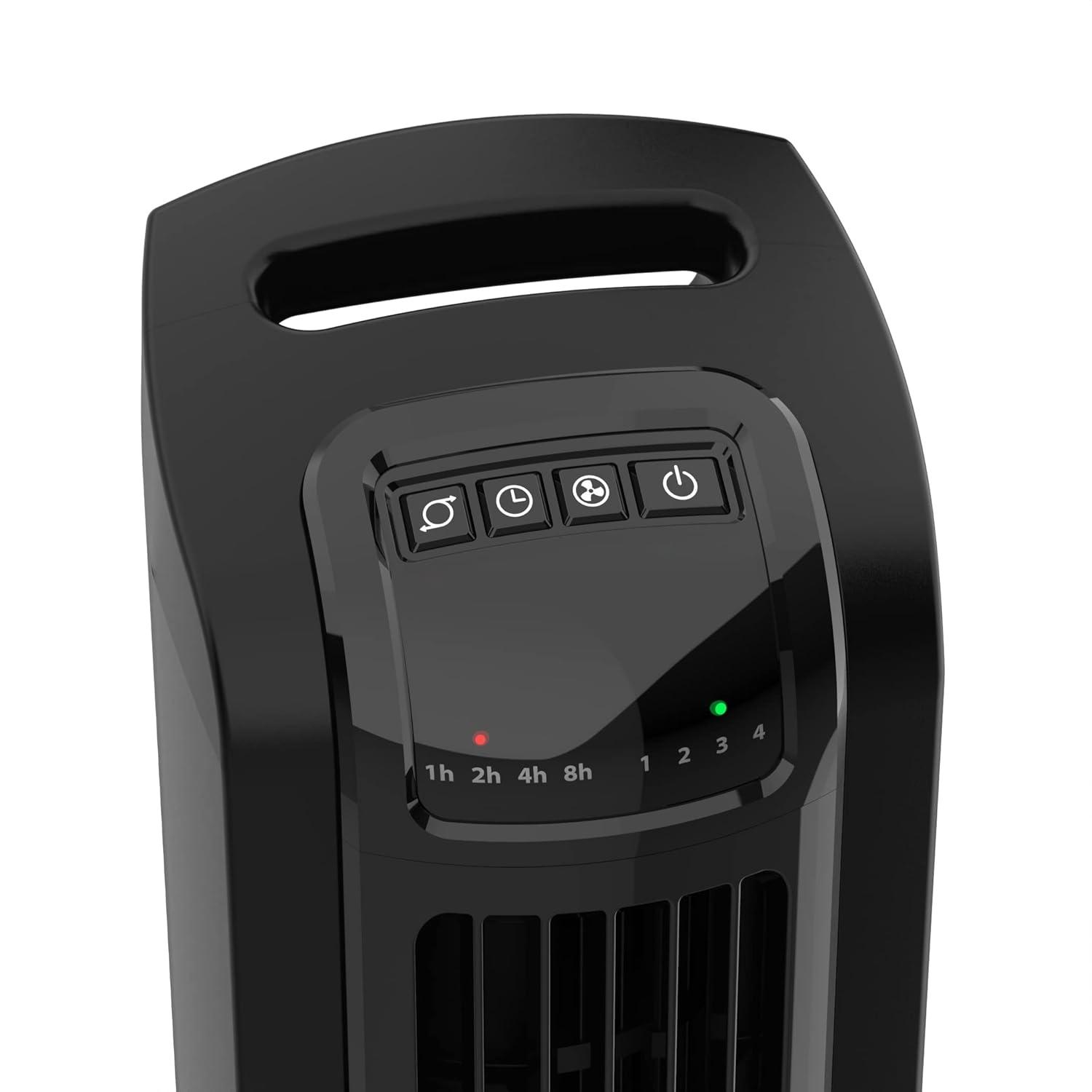 Lasko 36" 4-Speed Oscillating Remote Controlled Tower Fan with Timer, Black, T36511, New