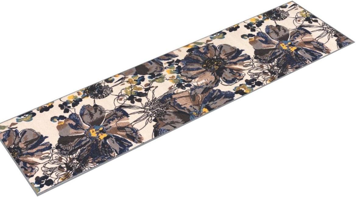 World Rug Gallery Modern Bright Flowers Non-Slip Area Rug