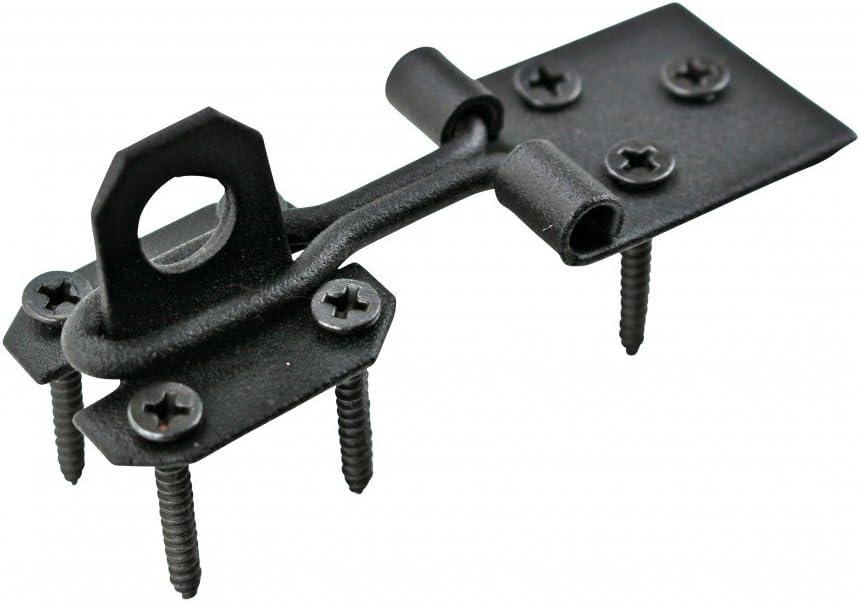 3-Inch Black Wrought Iron Hasp Door Lock