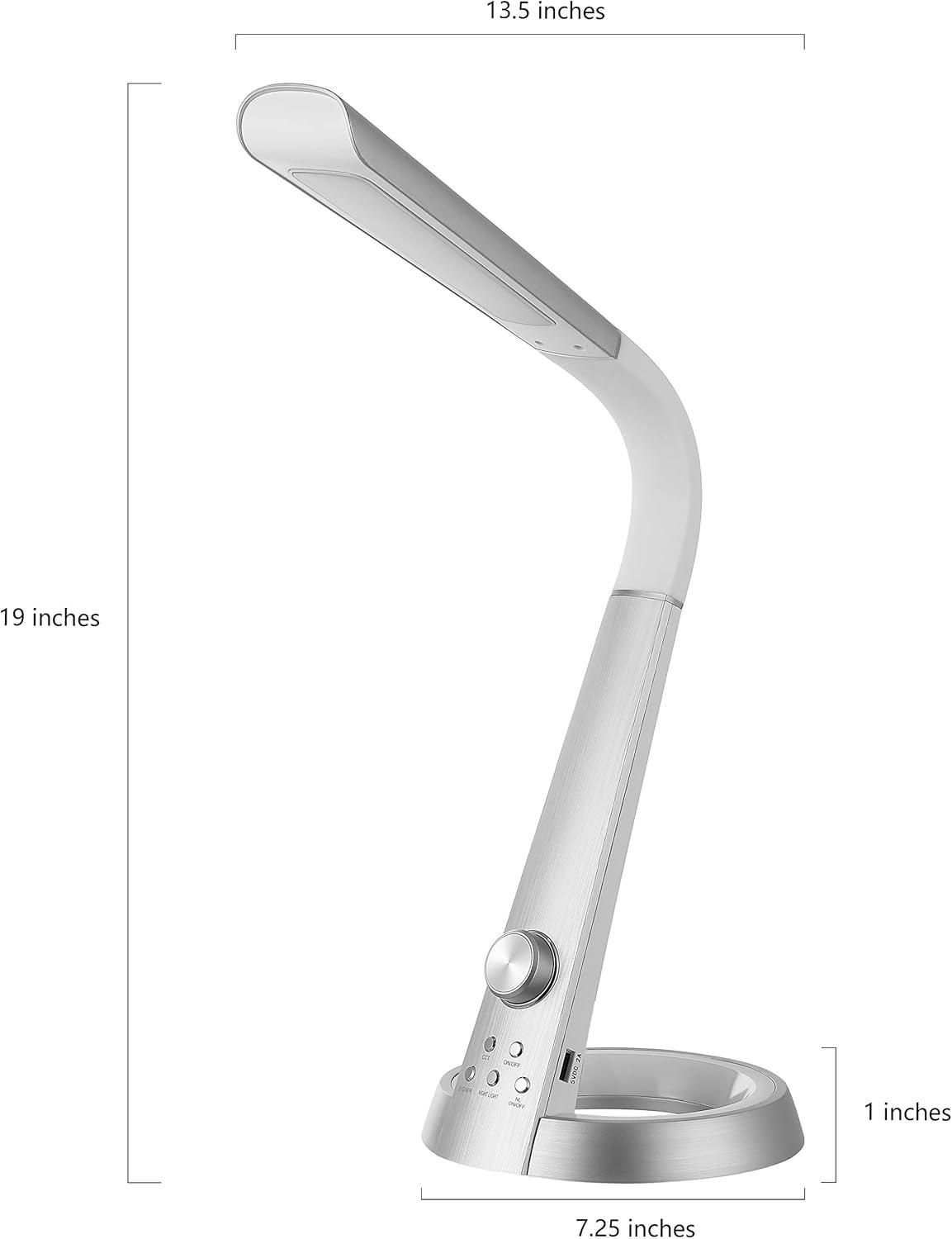 LED Milton/Dixon Aluminum Contemporary Minimalist Task Lamp - JONATHAN Y