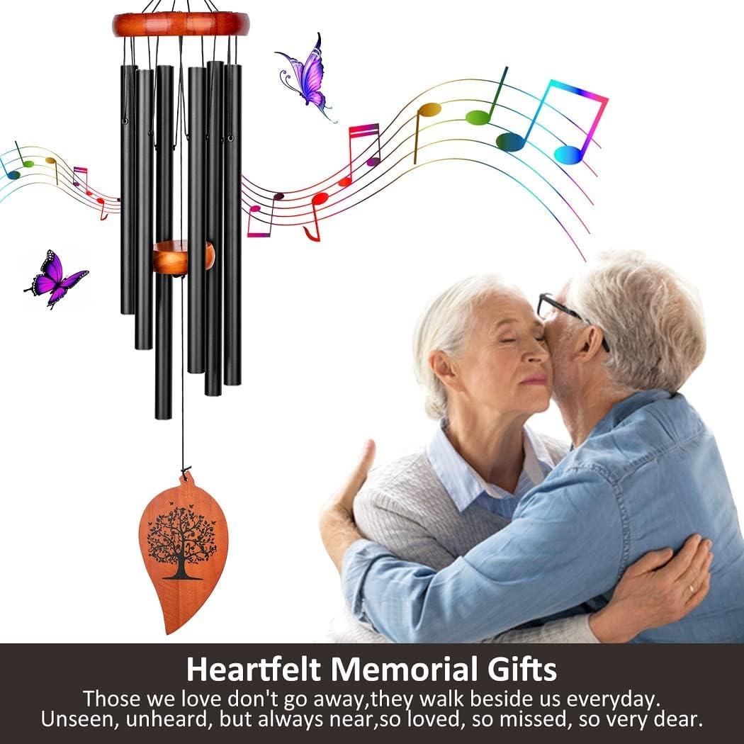 Sympathy Gifts for Loss of Loved One 32" Memorial Wind Chimes for Loss of Loved One Bereavement Condolence Gifts Sympathy Windchimes Memory Wind Chime with Memorial Card