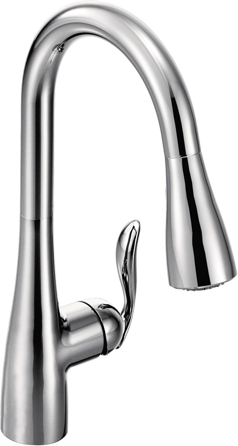 Moen Arbor One Handle Pulldown Kitchen Faucet Featuring Power Boost and Reflex