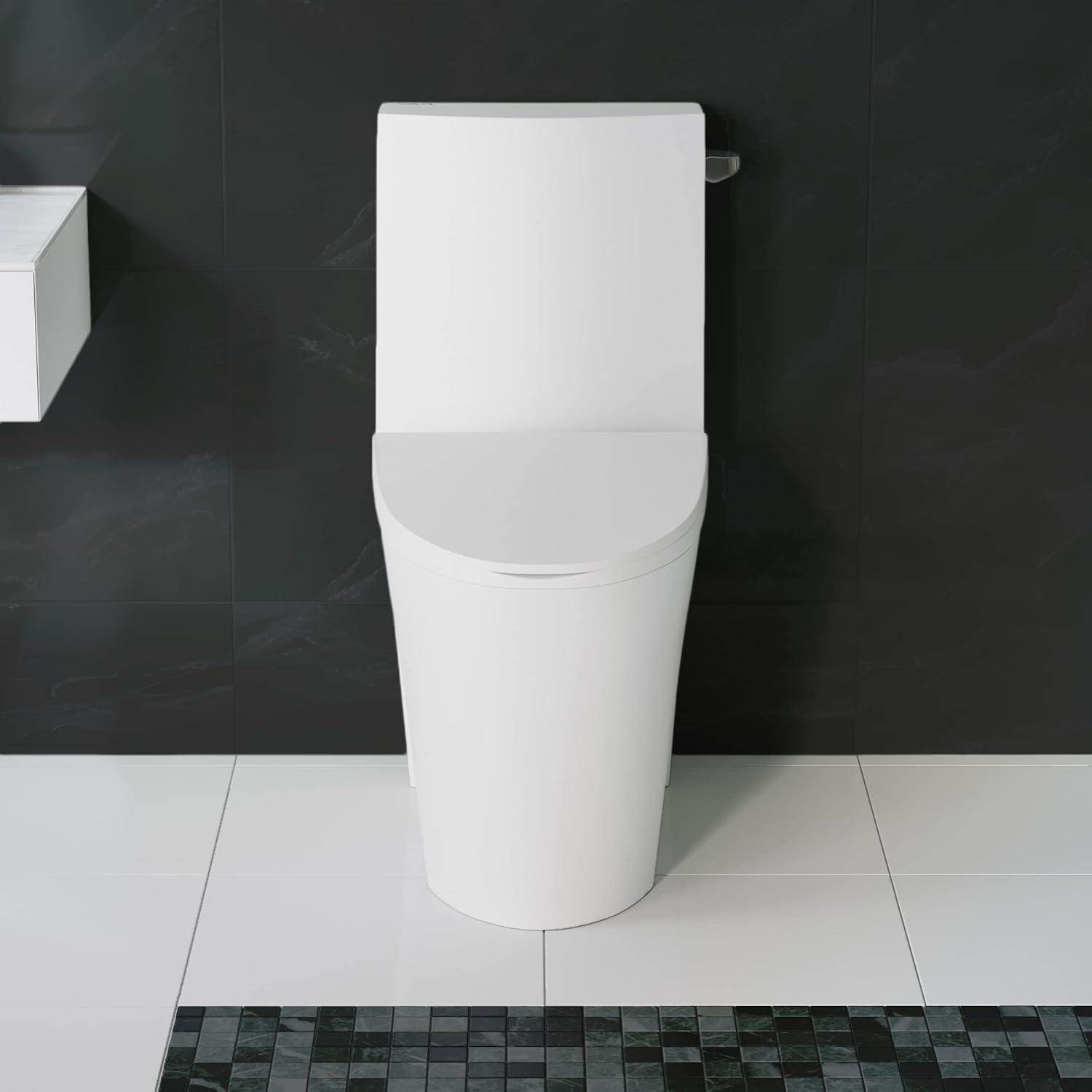 St. Tropez One Piece Elongated Toilet Dual Vortex Flush 1.28 gpf