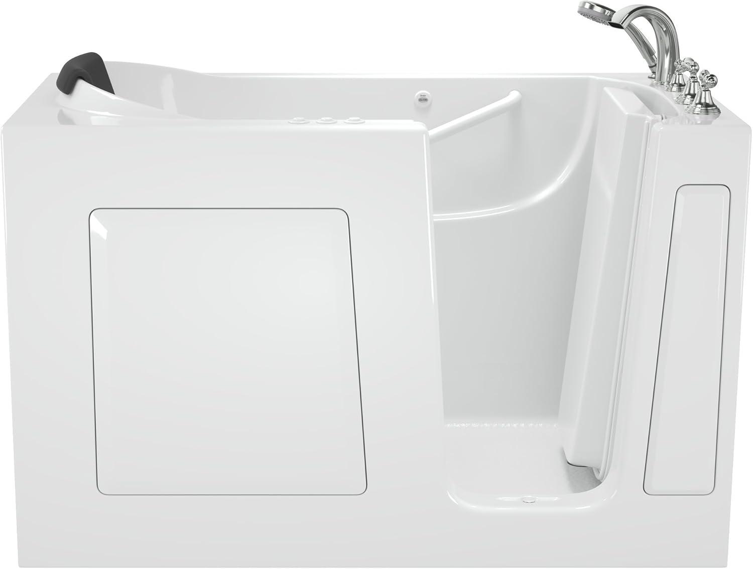 59.5'' x 29.75'' Walk-in Fiberglass Bathtub with Faucet