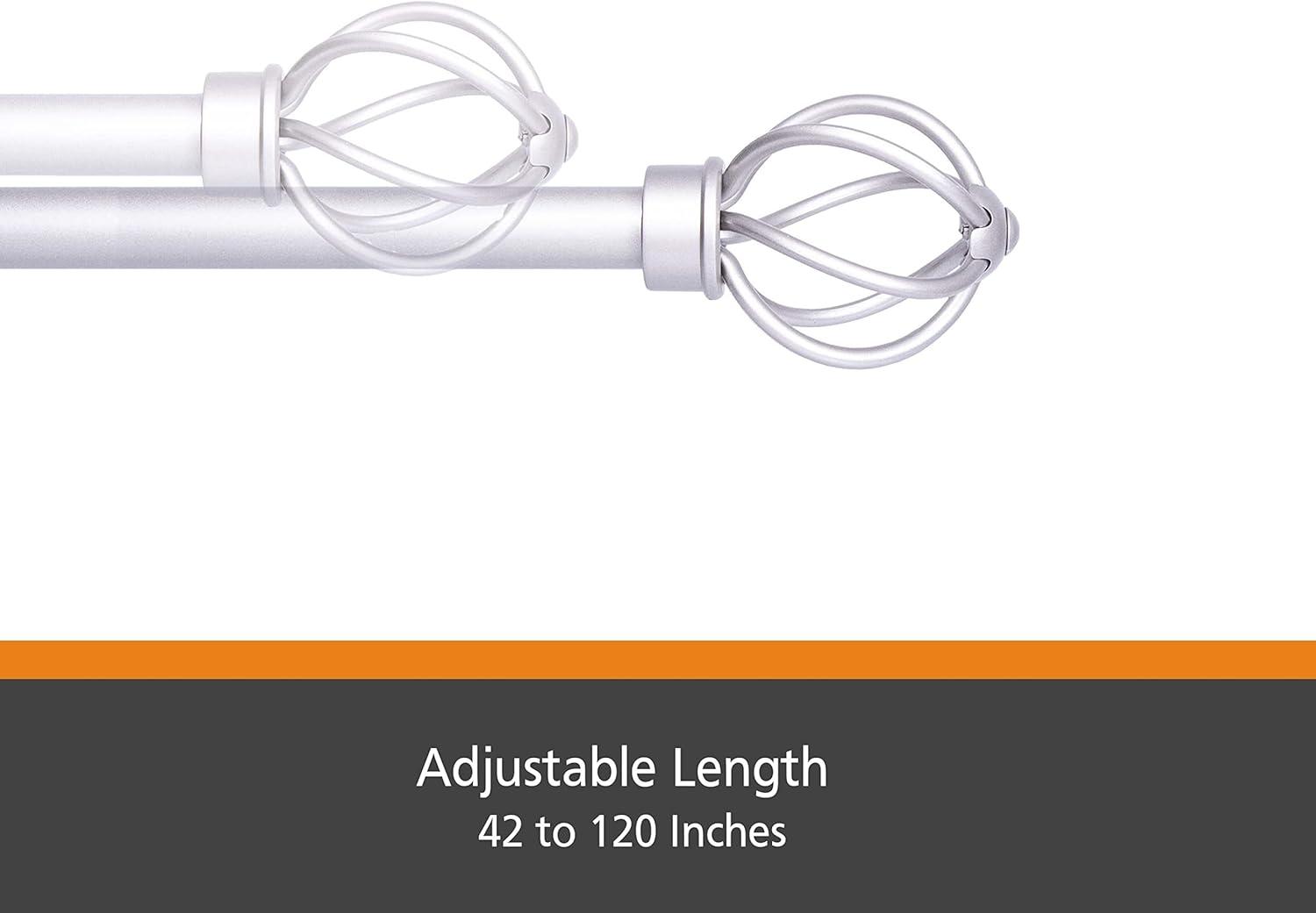 Kenney Steel Adjustable Single Curtain Rod