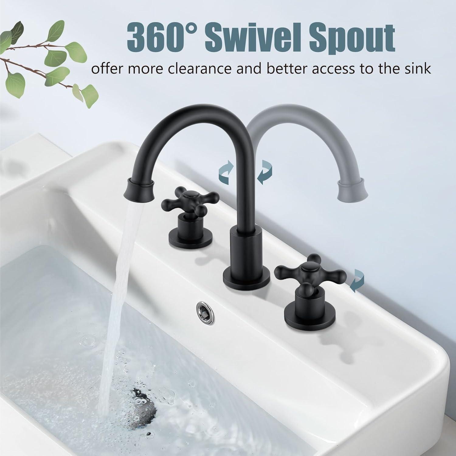 Widespread 2-handle Bathroom Faucet