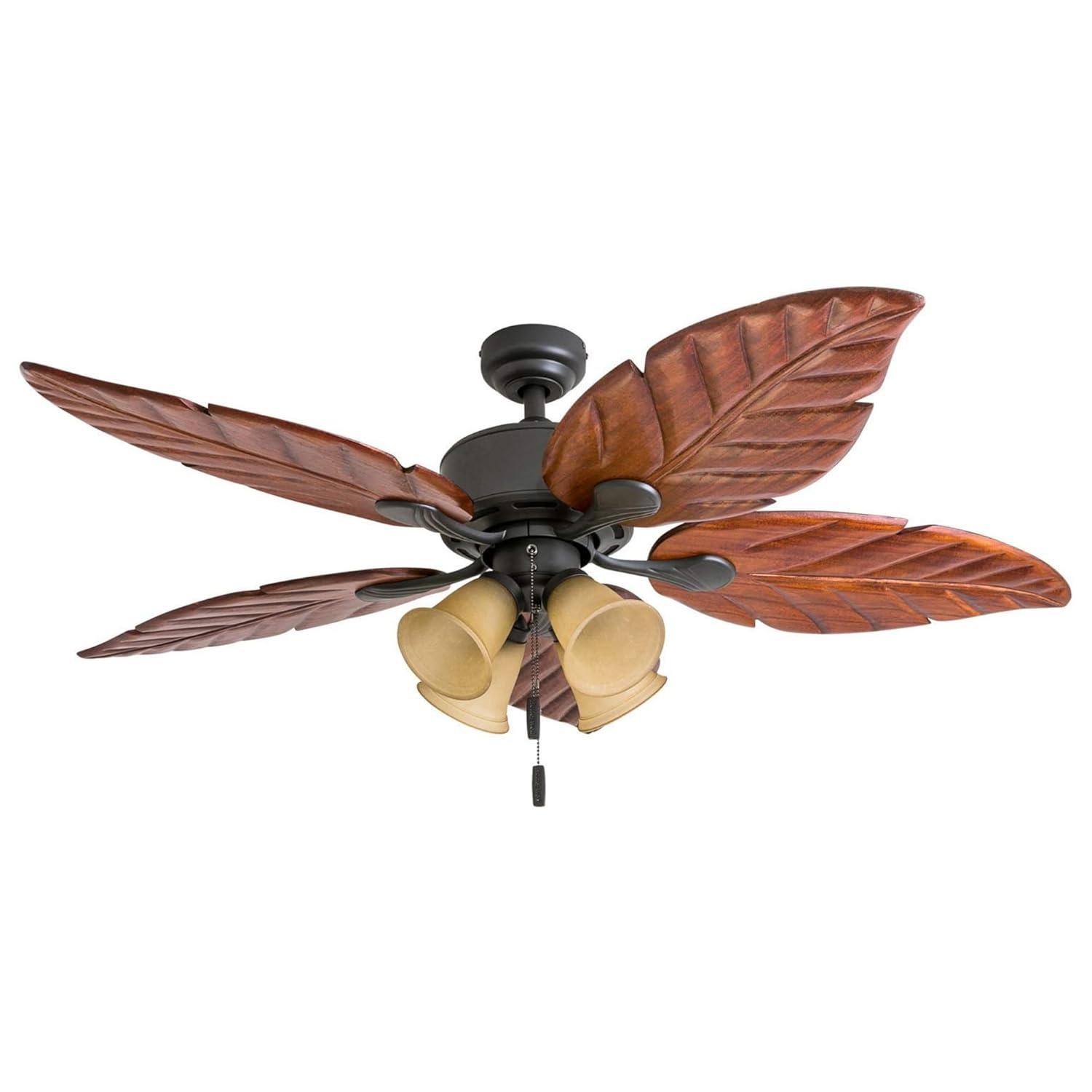 52" Royal Palm Tropical 5 Blade Ceiling Fan