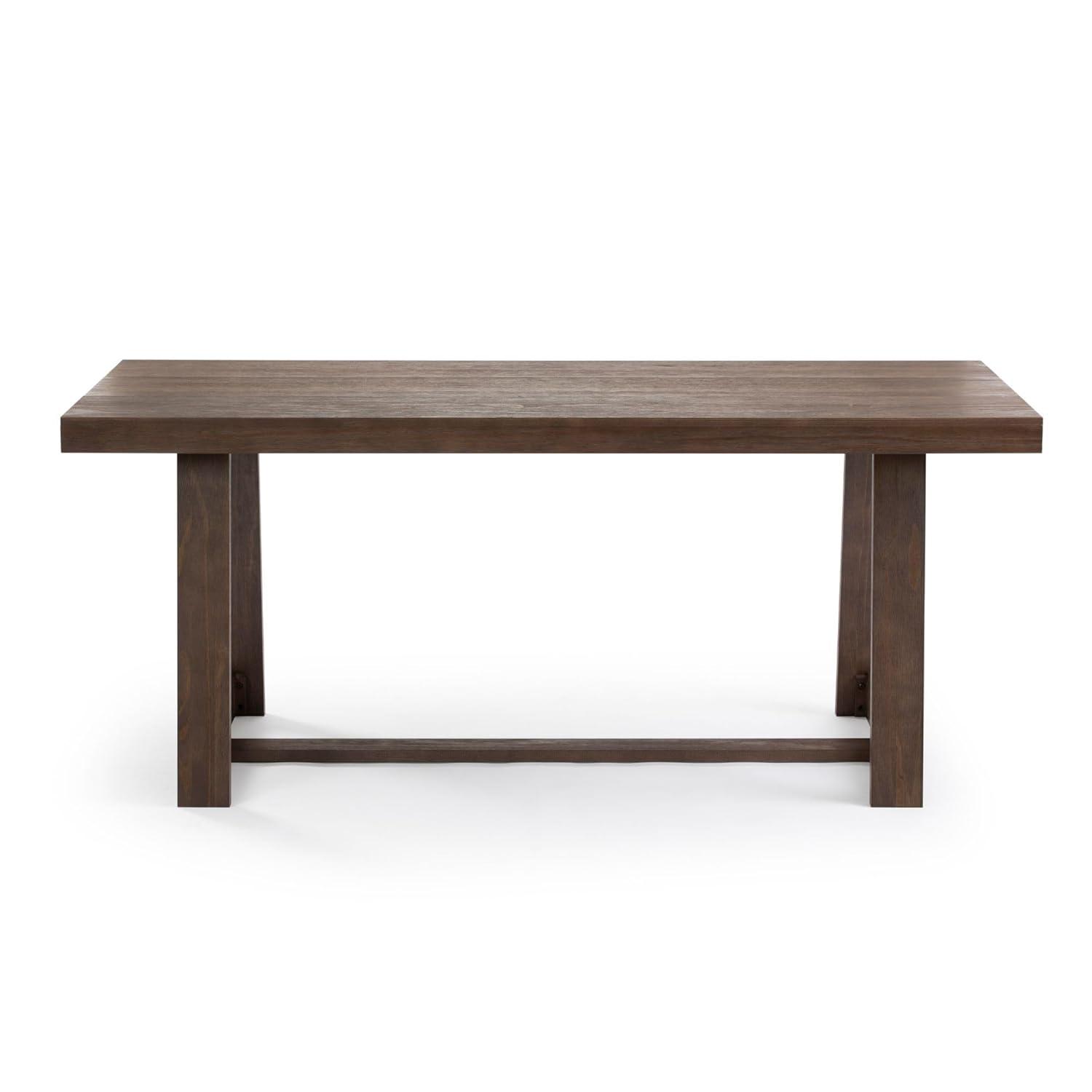 Plank+Beam Farmhouse 72" Dining Table, Solid Wood Rectangular Kitchen Table for 6 People