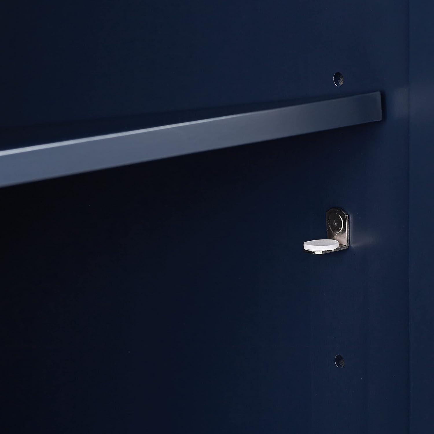 Navy Tall Freestanding Storage Pantry with Adjustable Shelving