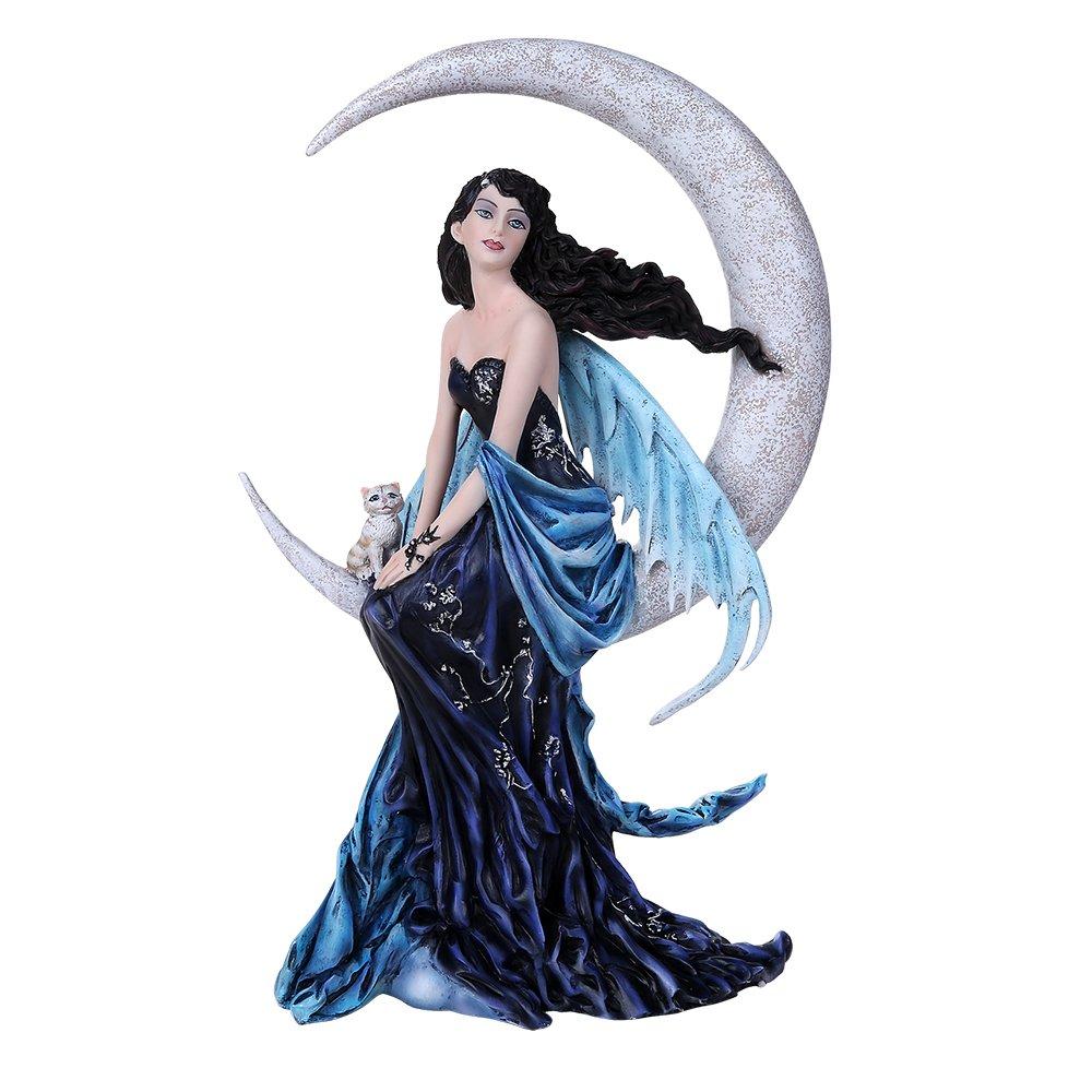 Pacific Giftware Celestial Precious Stone Indigo Moon Fairy Collectible Figurine Nene Thomas Art Inspiration Official Licensed Collectible 12 Inch Tall