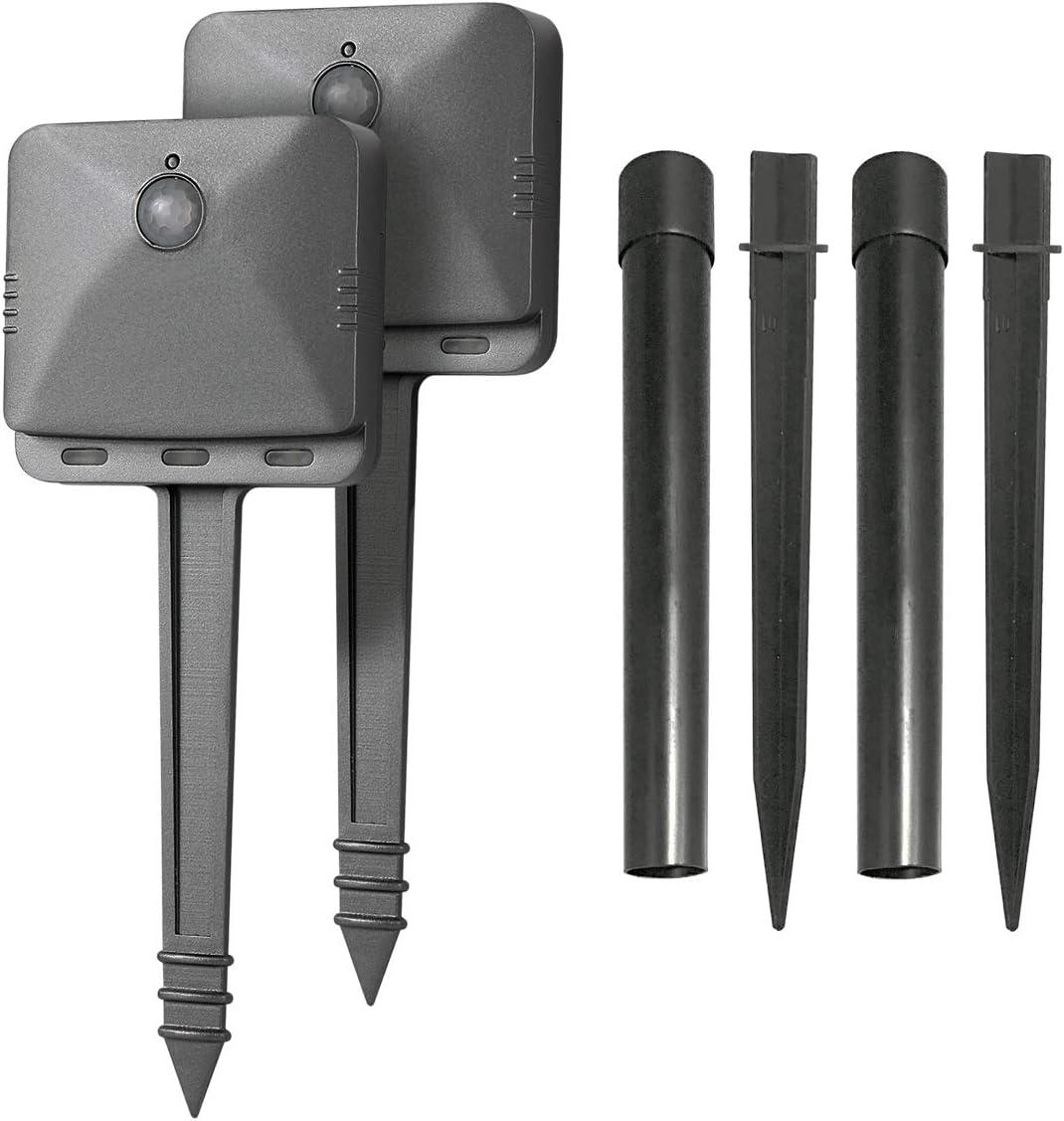 Gray Plastic Motion Sensing LED Stair Lights, 3-Pack