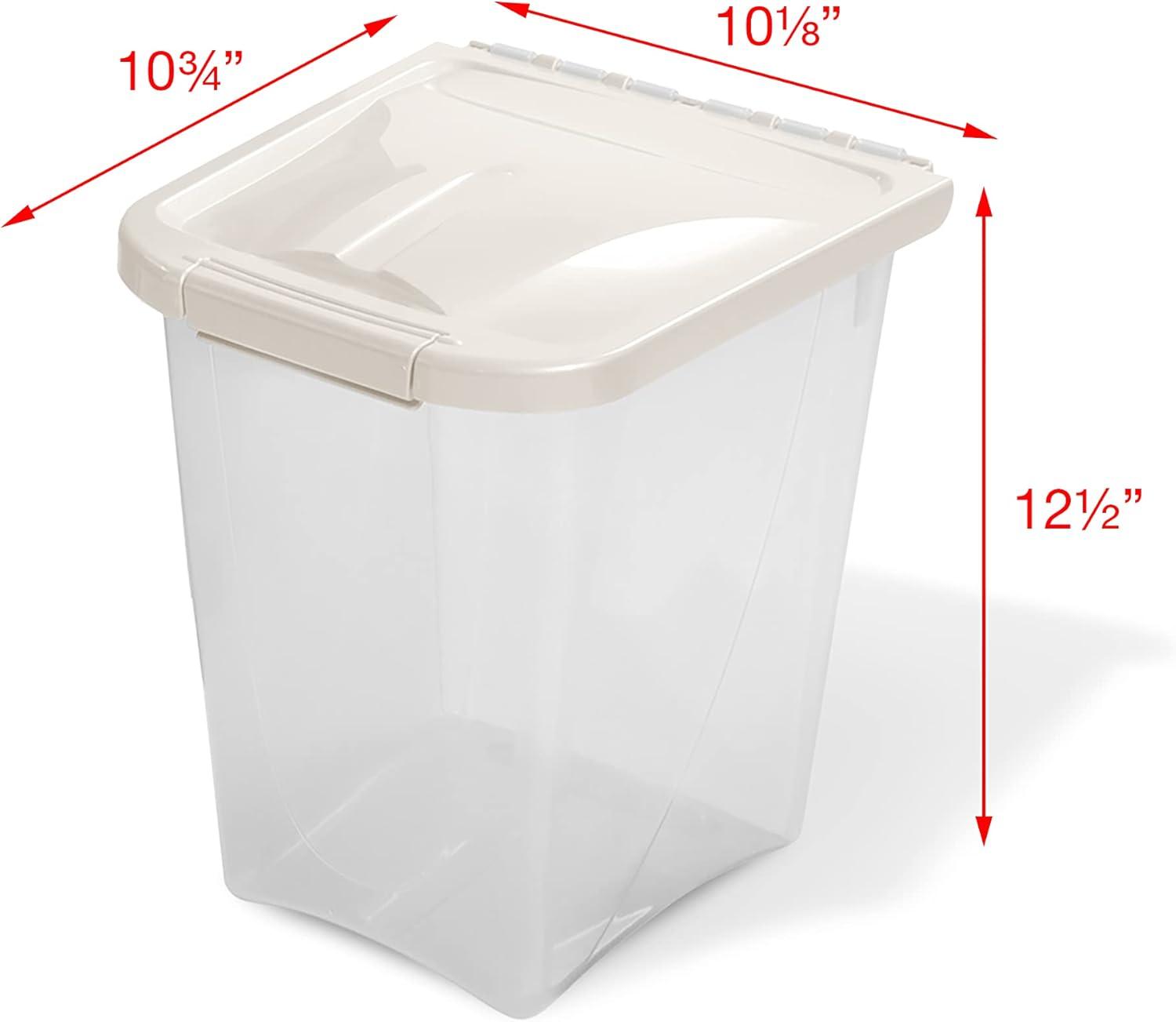 Van Ness 10 lb Clear Plastic Airtight Pet Food Container