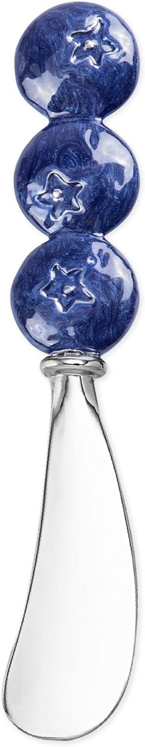 Mr. Spreader 2-Piece Cheese Spreaders Zinc Alloy Butter Spreader Knife Set, Blueberry Handle Multipurpose Cheese Spreader for Cheese and Butter, Kitchen Gadgets