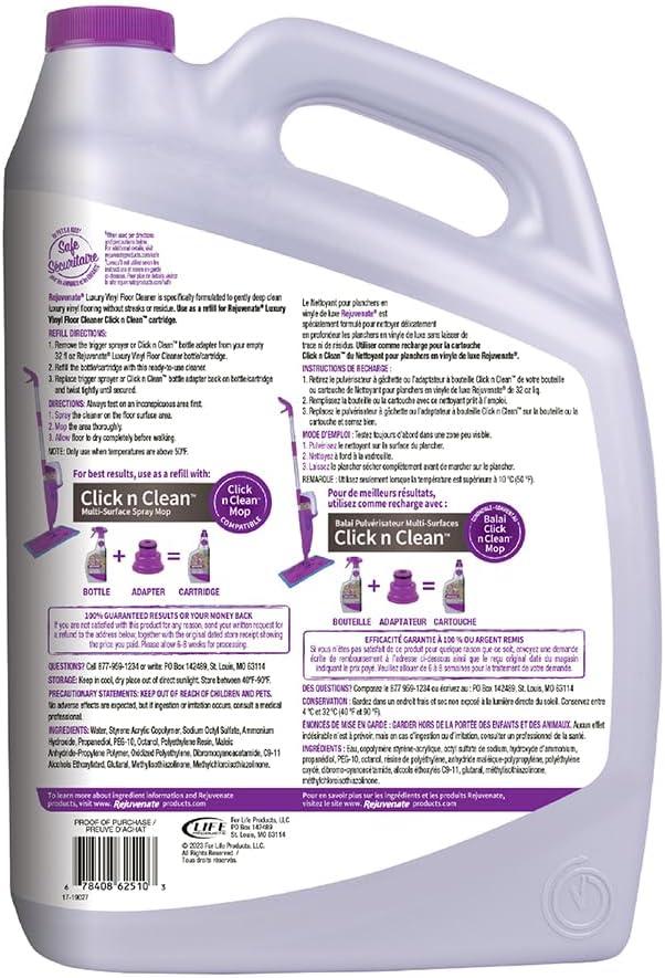 Rejuvenate luxury vinyl floor cleaner, 128oz, 128 fluid ounce