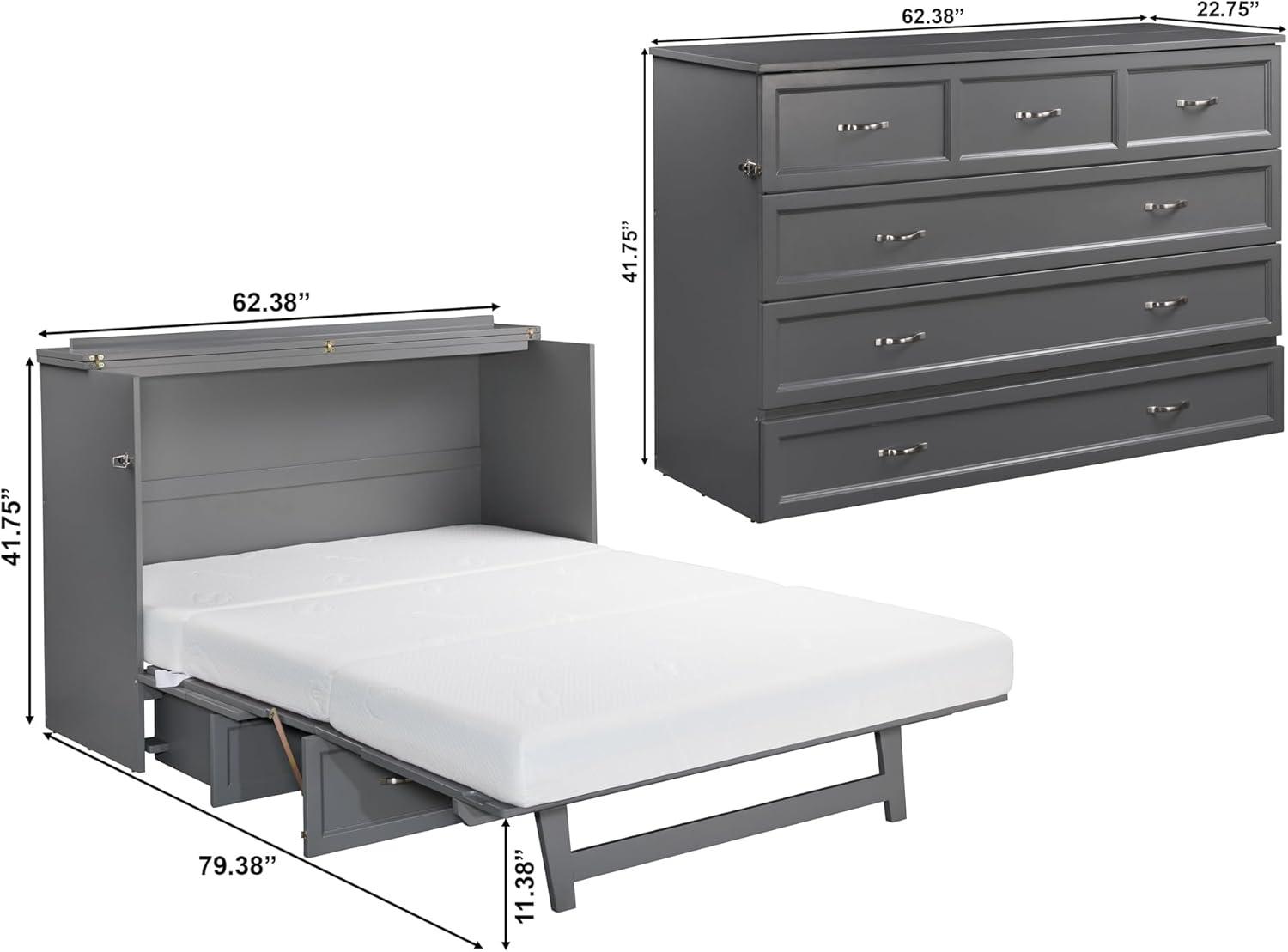 Queen Deerfield Murphy Bed Chest - AFI