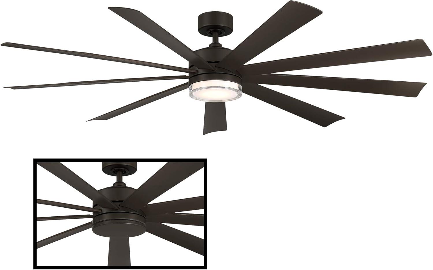 Wynd XL Bronze 72" Smart Ceiling Fan with LED Light and Remote