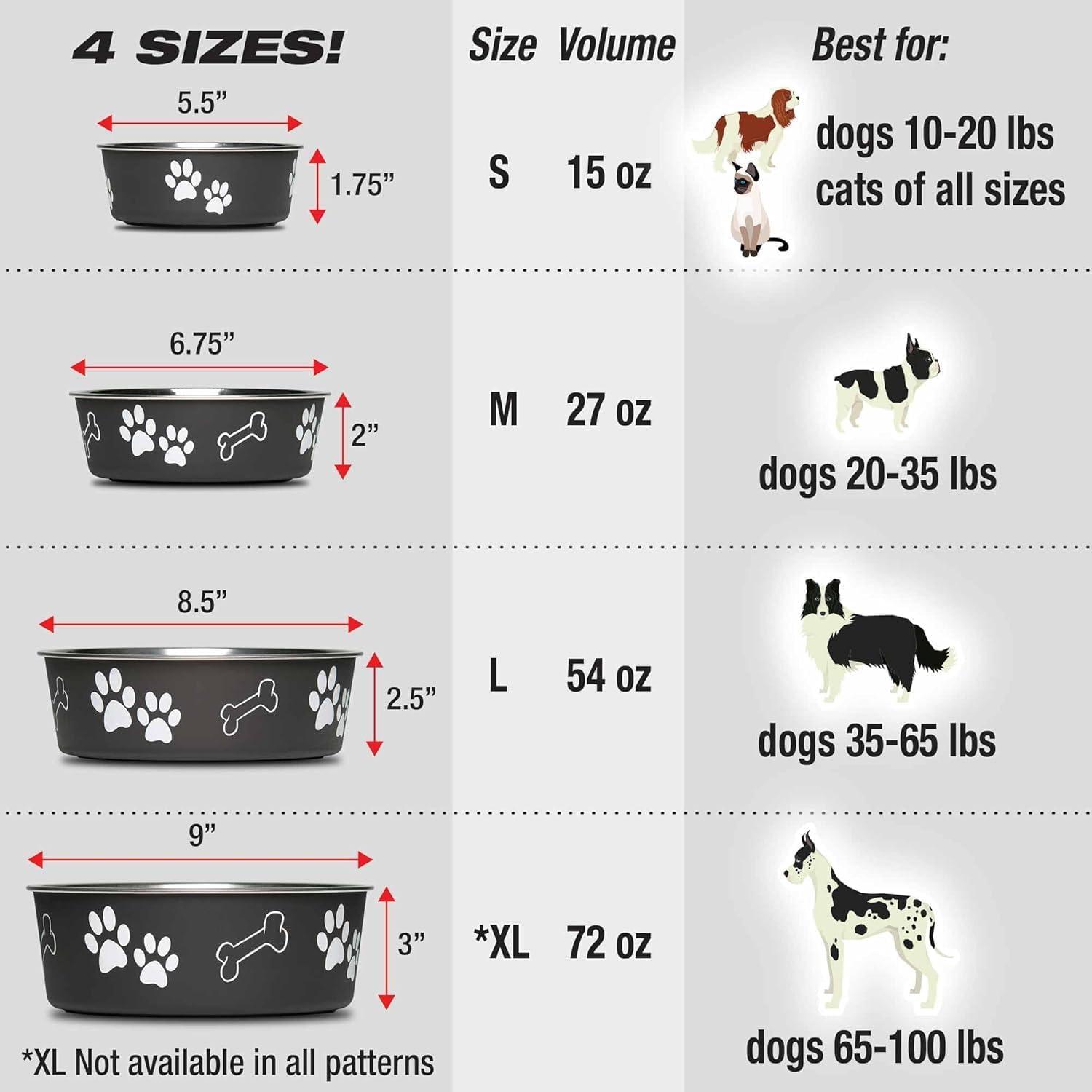 Loving Pets Bella Bowls Artichoke Medium, 1.0 CT for Dogs