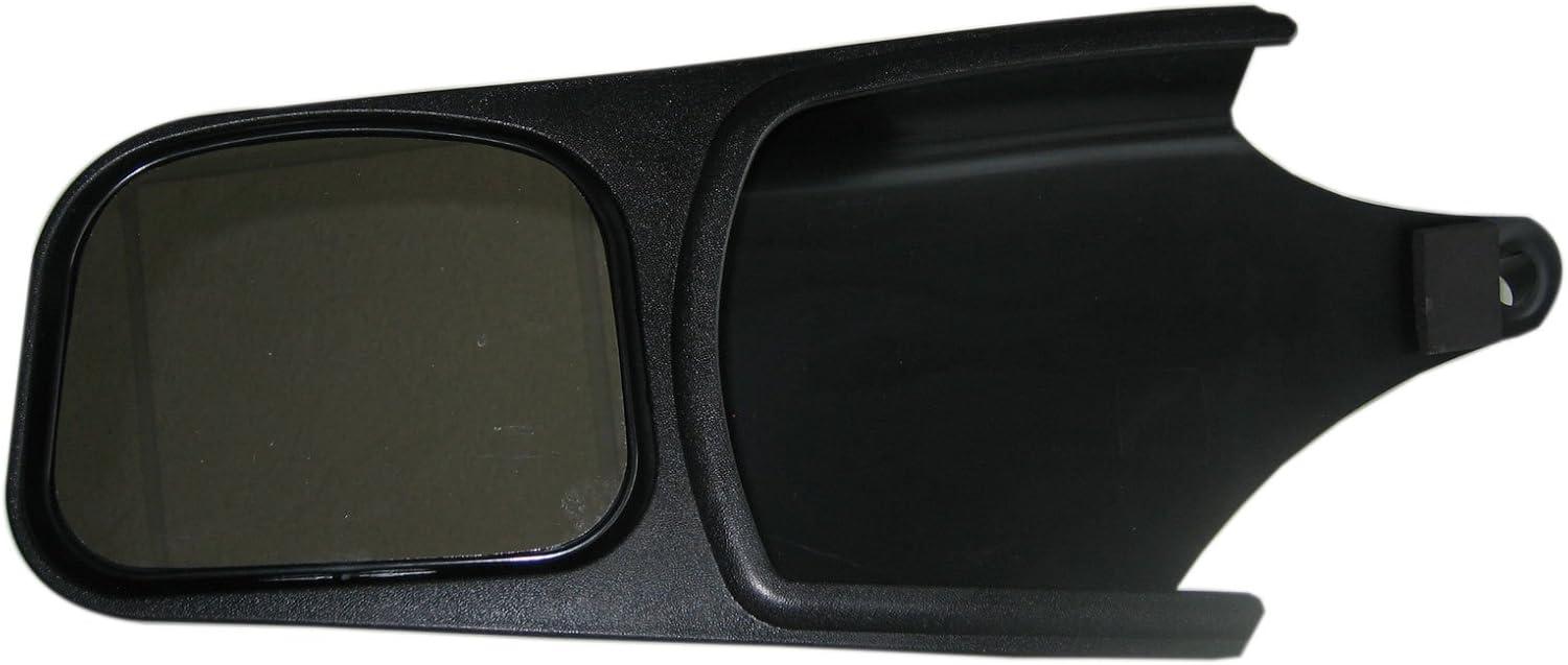 Right Door Mount Large Vehicle Towing Mirror in Brushed Finish