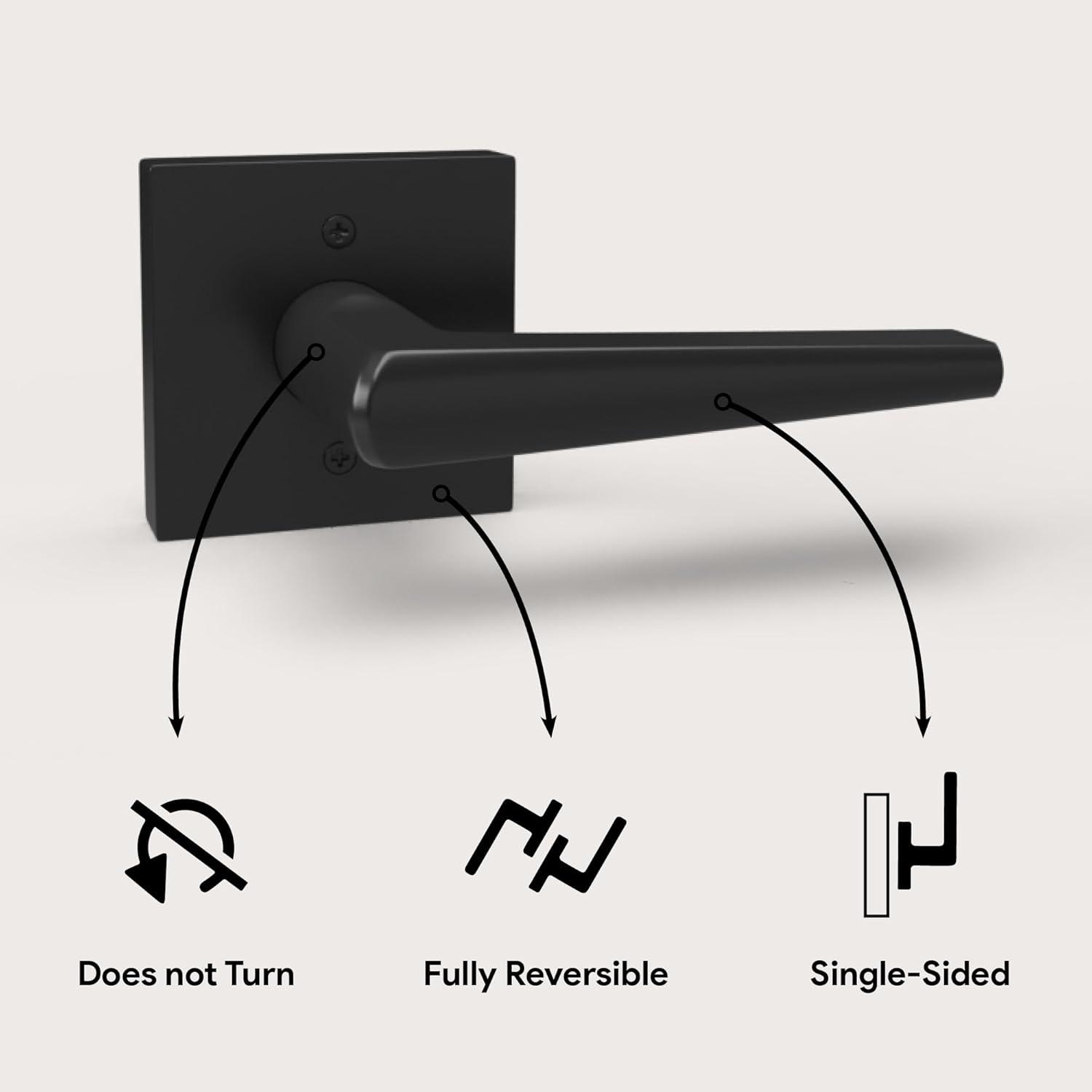 Mega Handles Schein Door Lever for Closet and French Doors I Non-Turning Screws Included