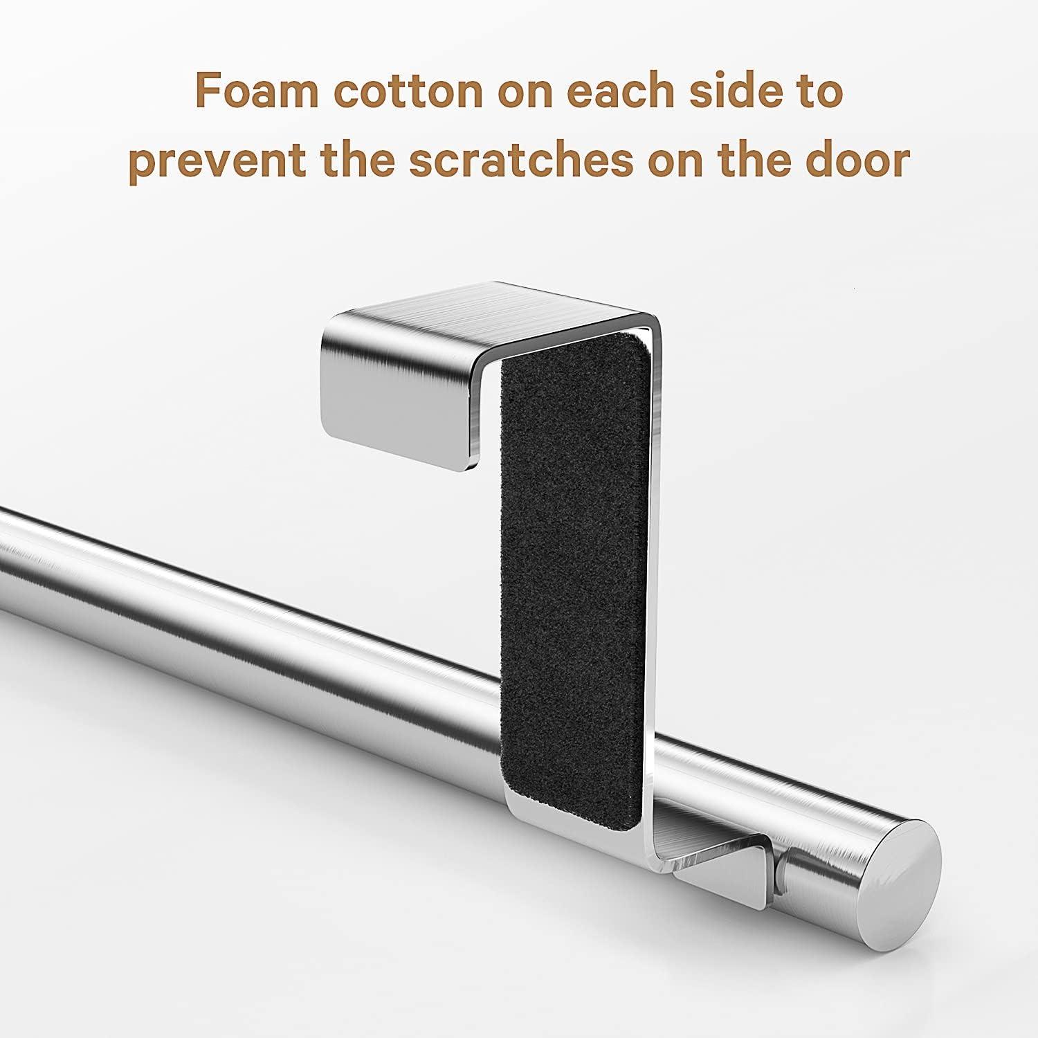 Stainless Steel Over Door Double Towel Rack Bar Holders