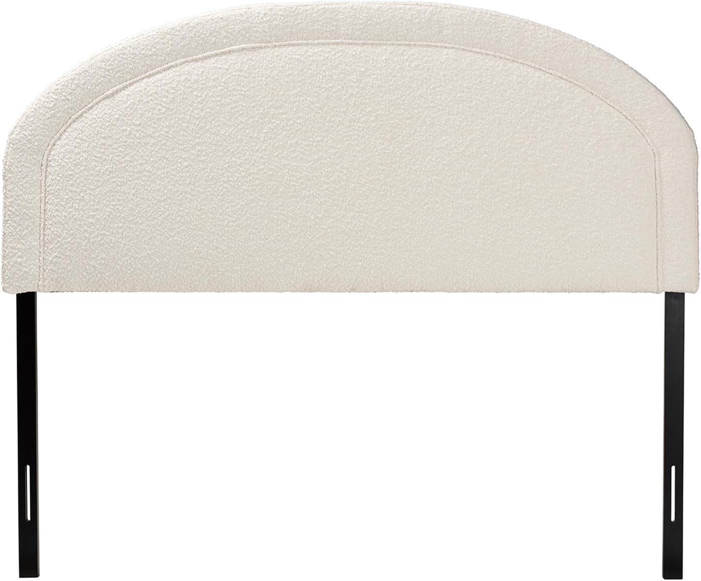 Baxton Studio Fiana Modern Cream Boucle Fabric Queen Size Headboard