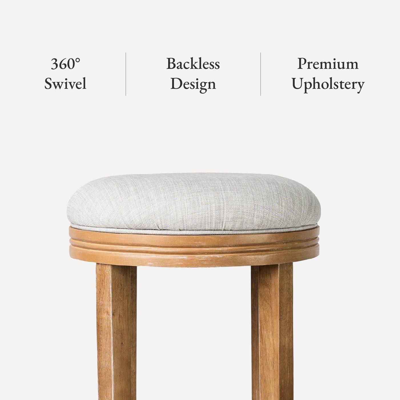 Maven Lane Maven Lane Eva Stool with Fabric Upholstery