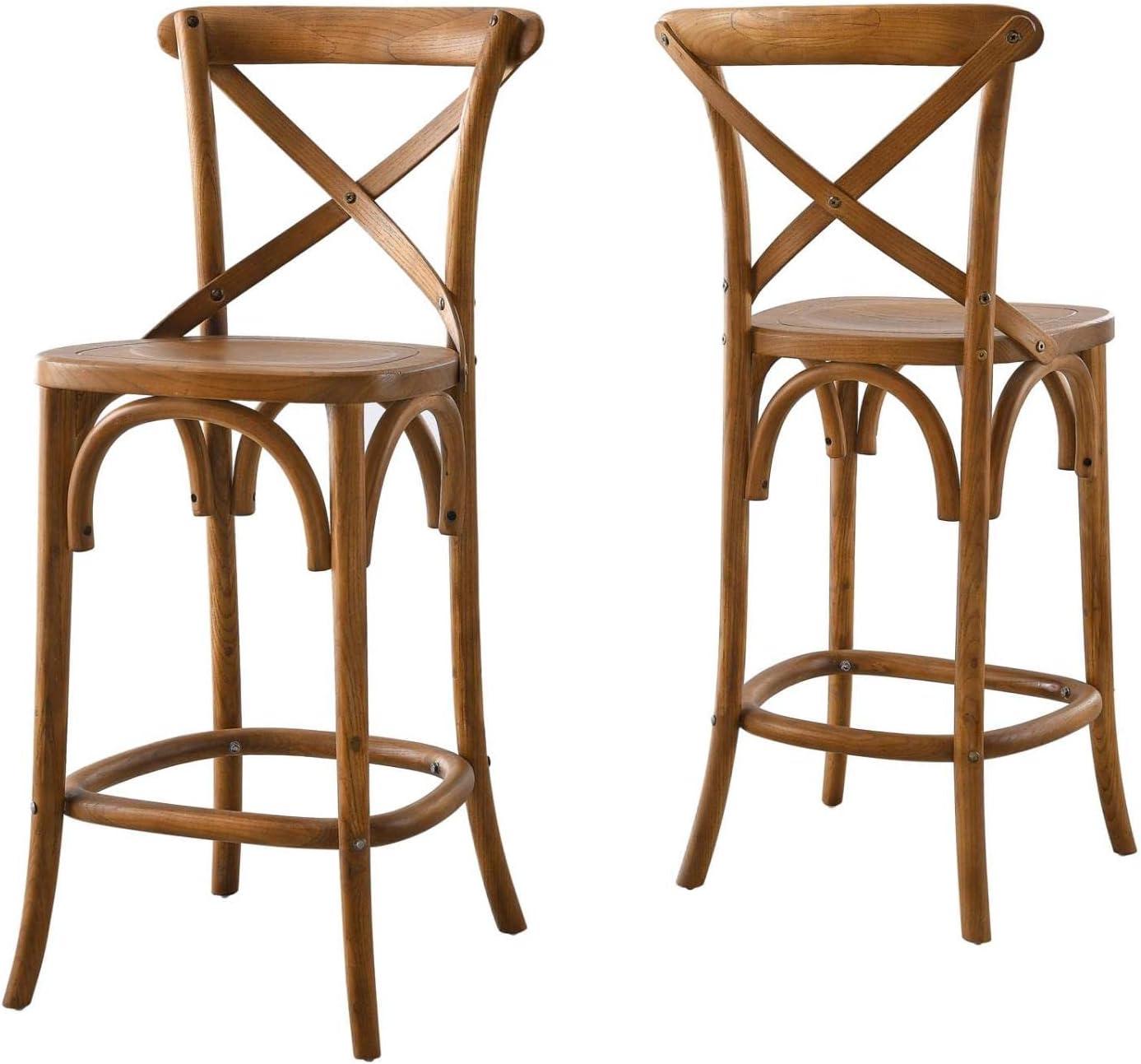 Farmhouse Charm meets Contemporary Style: Exquisite Gear Bar Stool