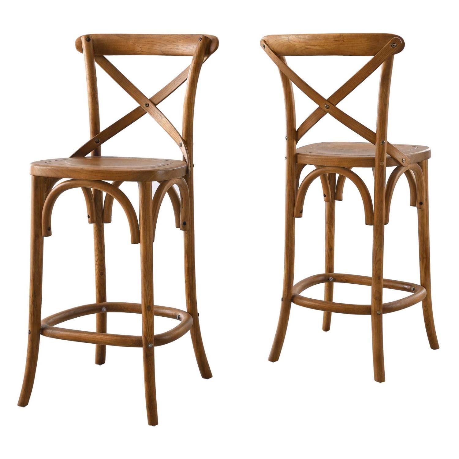 Farmhouse Charm meets Contemporary Style: Exquisite Gear Bar Stool
