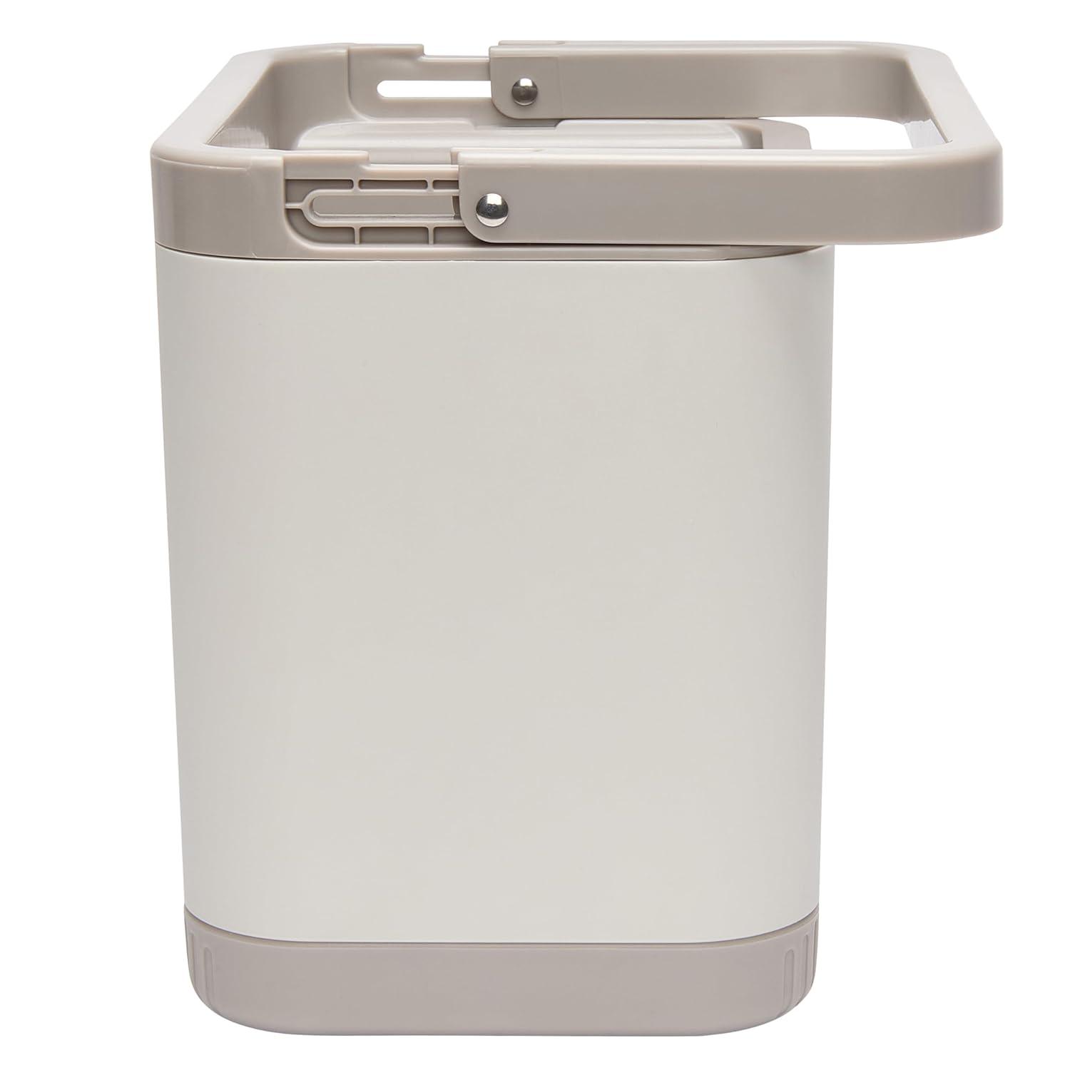 Clorox KeptClean Kitchen Sink Organizer – Space-Saving Organization of Dish Soap, Scrub Brushes, and Dish Towels, Fold-Down Shelf for Sponges and Jewelry, Drainage Tray – Steel