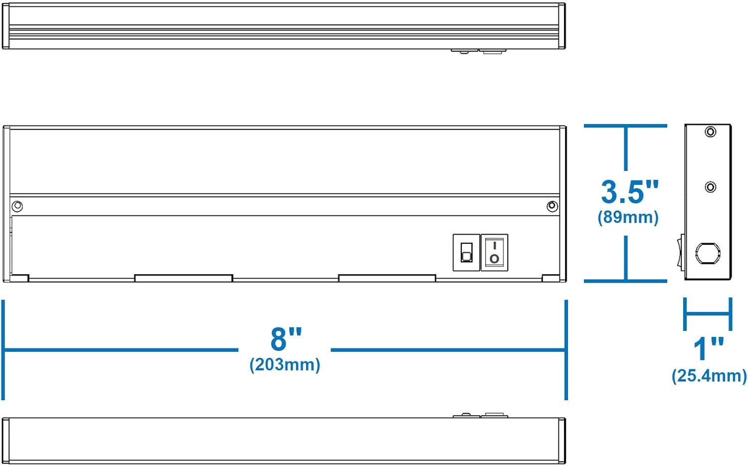 Nuc5 LED 8'' Under Cabinet Linkable Light Bar