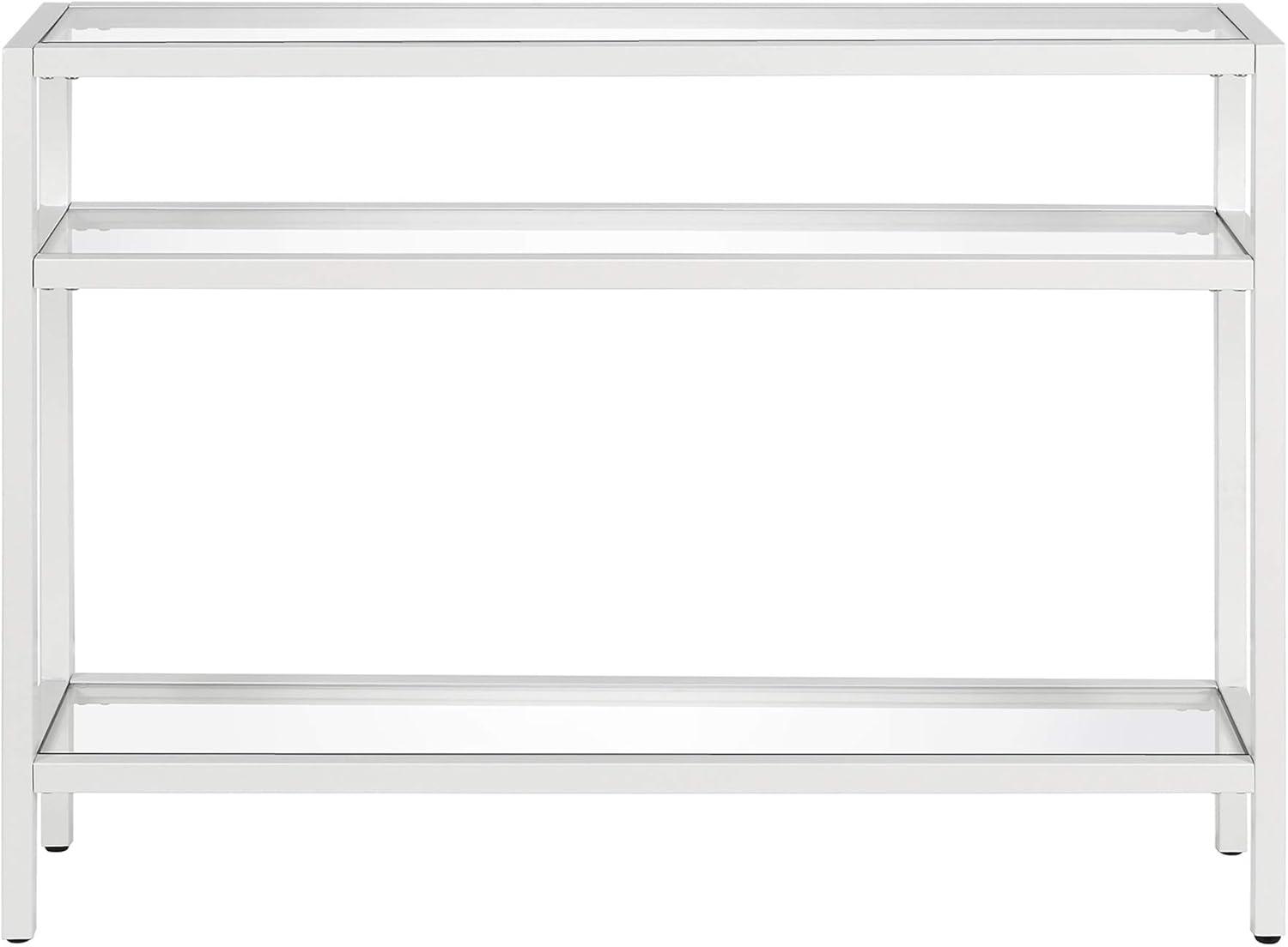Evelyn&Zoe Sivil 42" Wide Rectangular Console Table, White