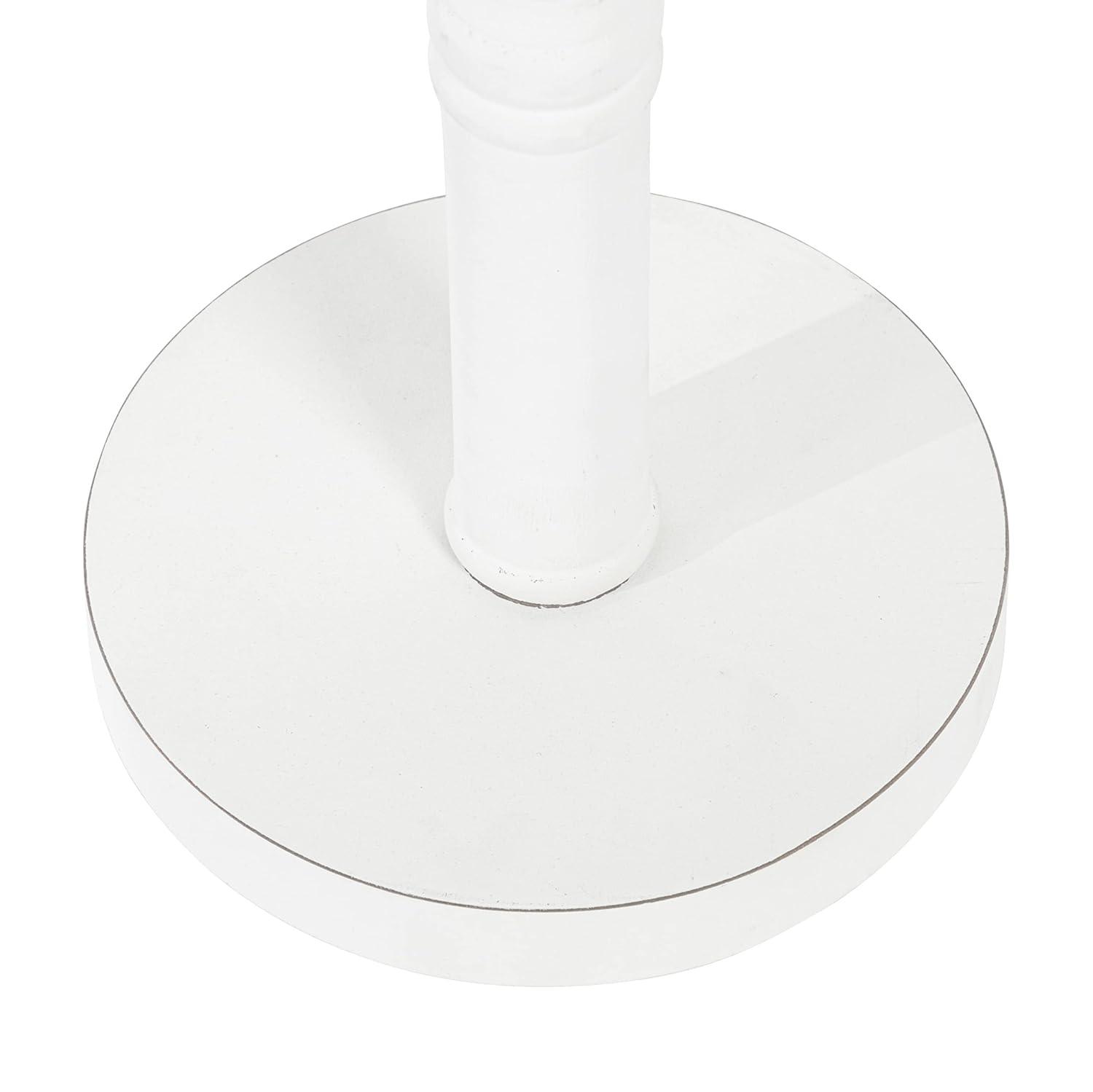 Kate and Laurel Bellport Square Wood Drink Table, 10x10x22, White