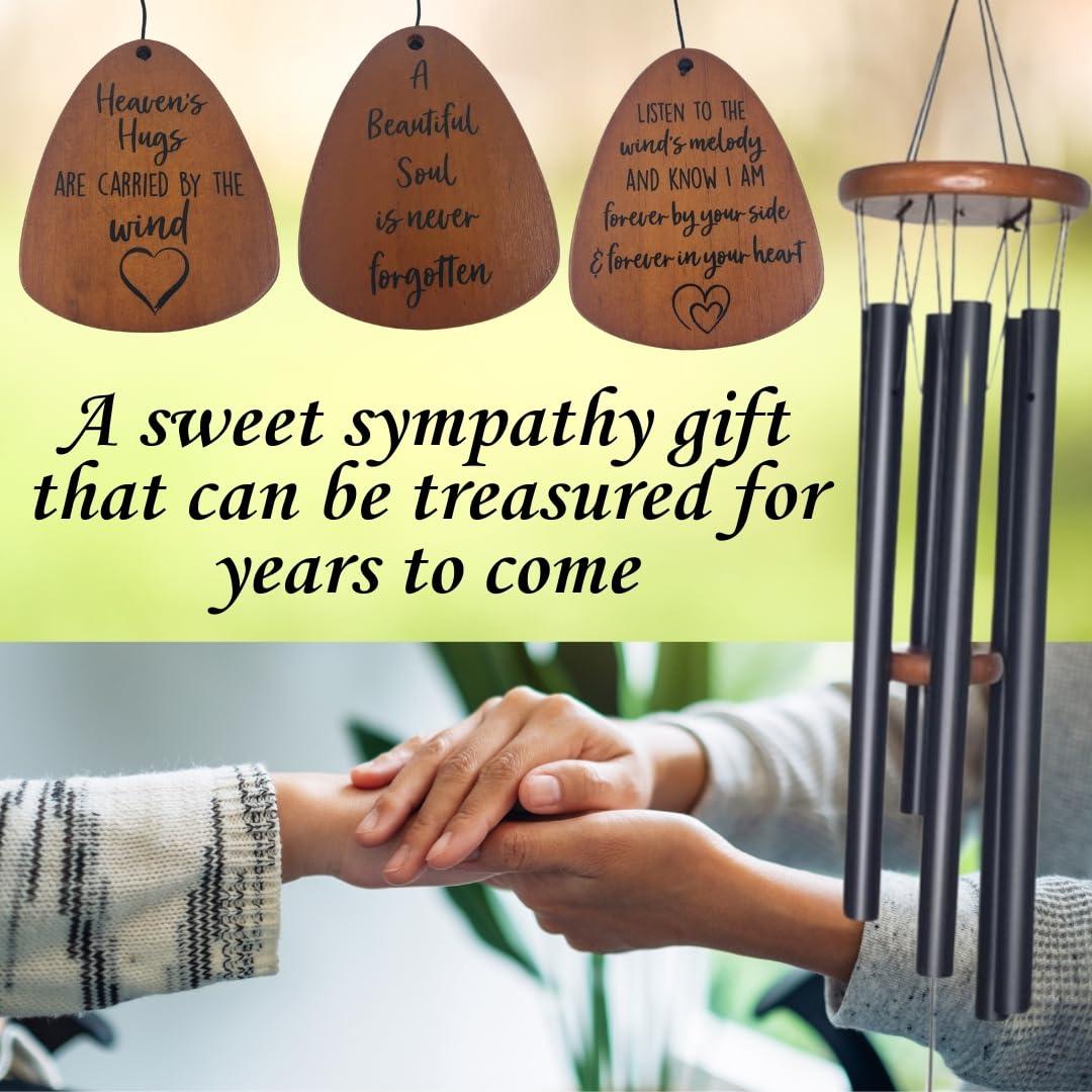 Sympathy Gifts for Loss of Loved One 32" Memorial Wind Chimes for Loss of Loved One Bereavement Condolence Gifts Sympathy Windchimes Memory Wind Chime with Memorial Card